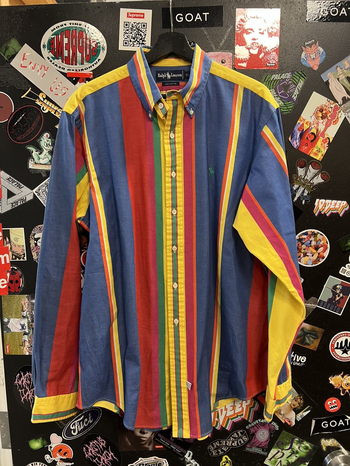 Polo Ralph Lauren Vintage Ralph Lauren Multi Stripped Button Up Shirt Size US XL / EU 56 / 4 - 1 Thumbnail