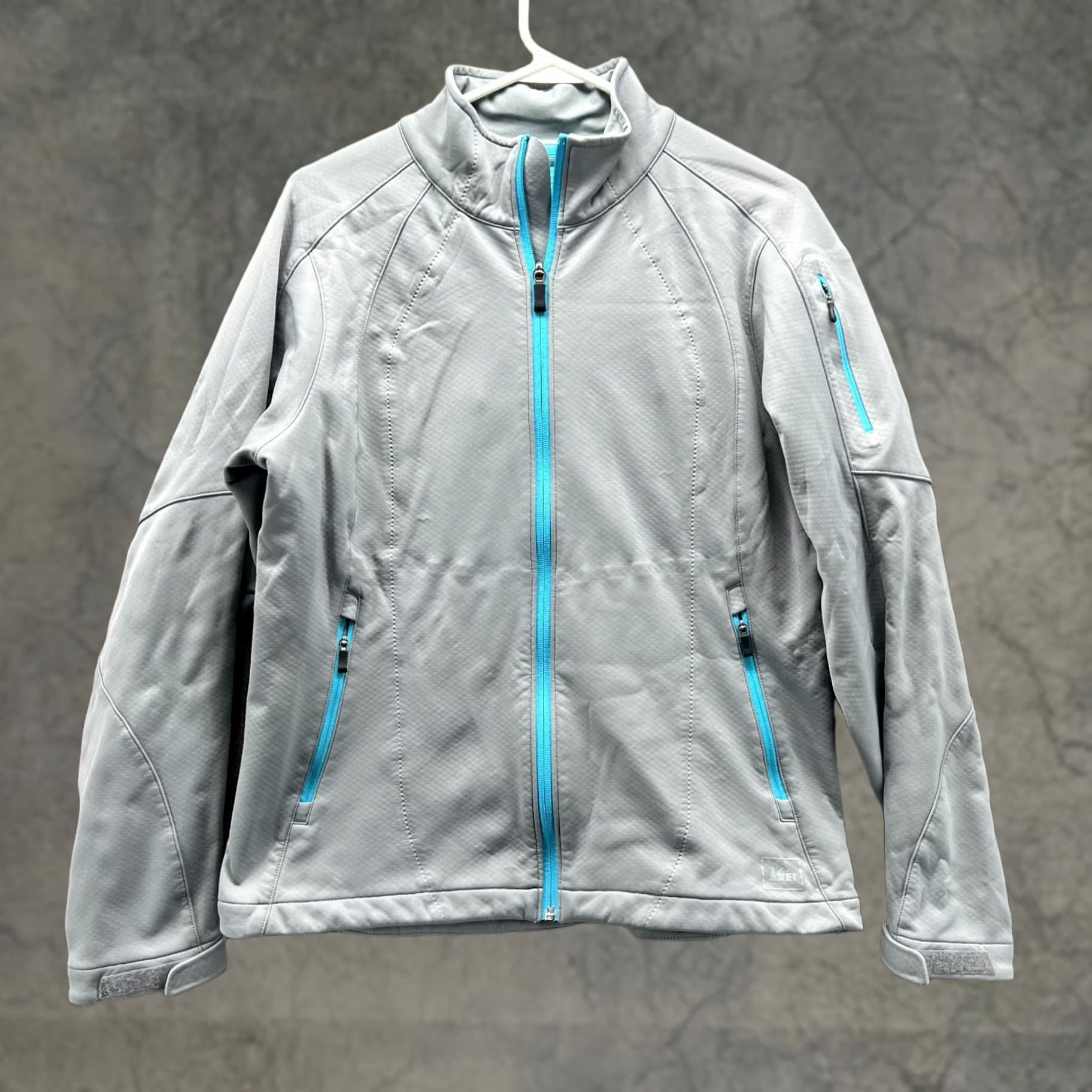 Vintage REI Jacket Women Large Gray Blue Full Zip Fleece Lined Outdoors Winter Size L / US 10 / IT 46 - 1 Thumbnail