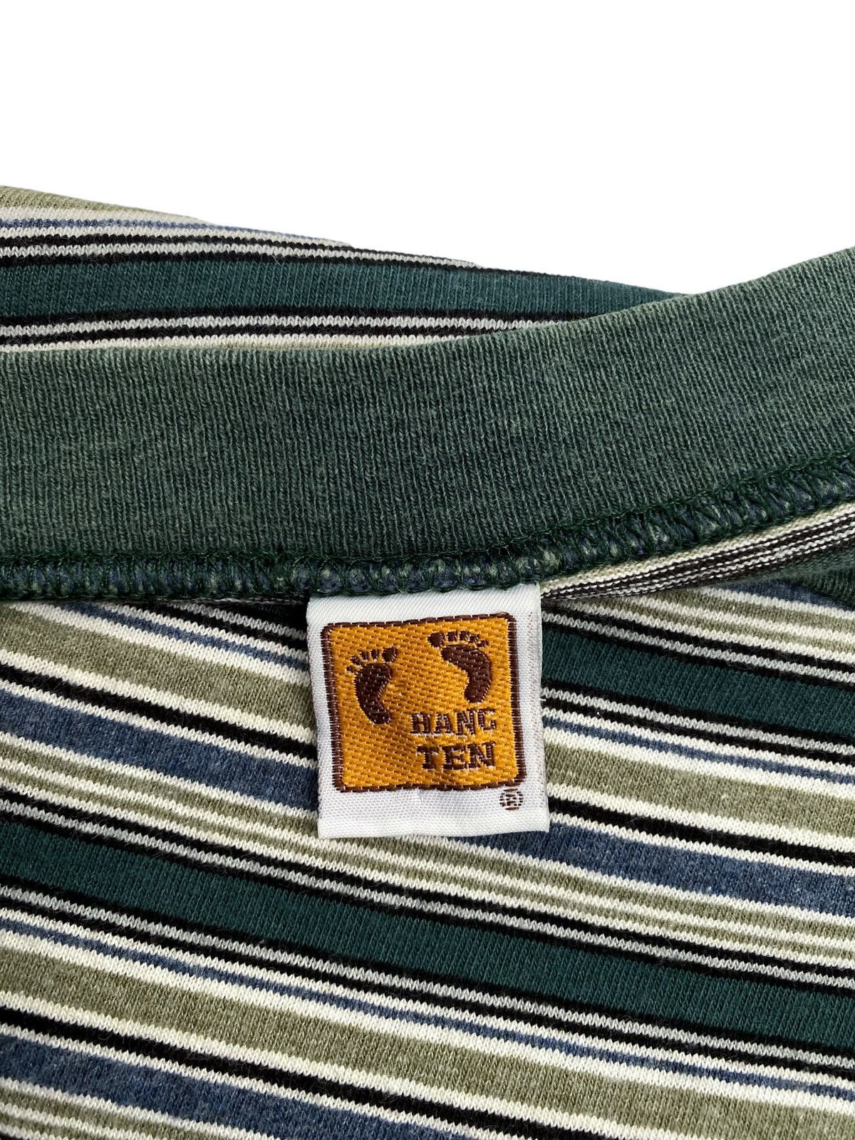 Hang Ten Vintage 90s HANG TEN Grunge Nirvana Striped Pocket Tee Size US L / EU 52-54 / 3 - 5 Thumbnail
