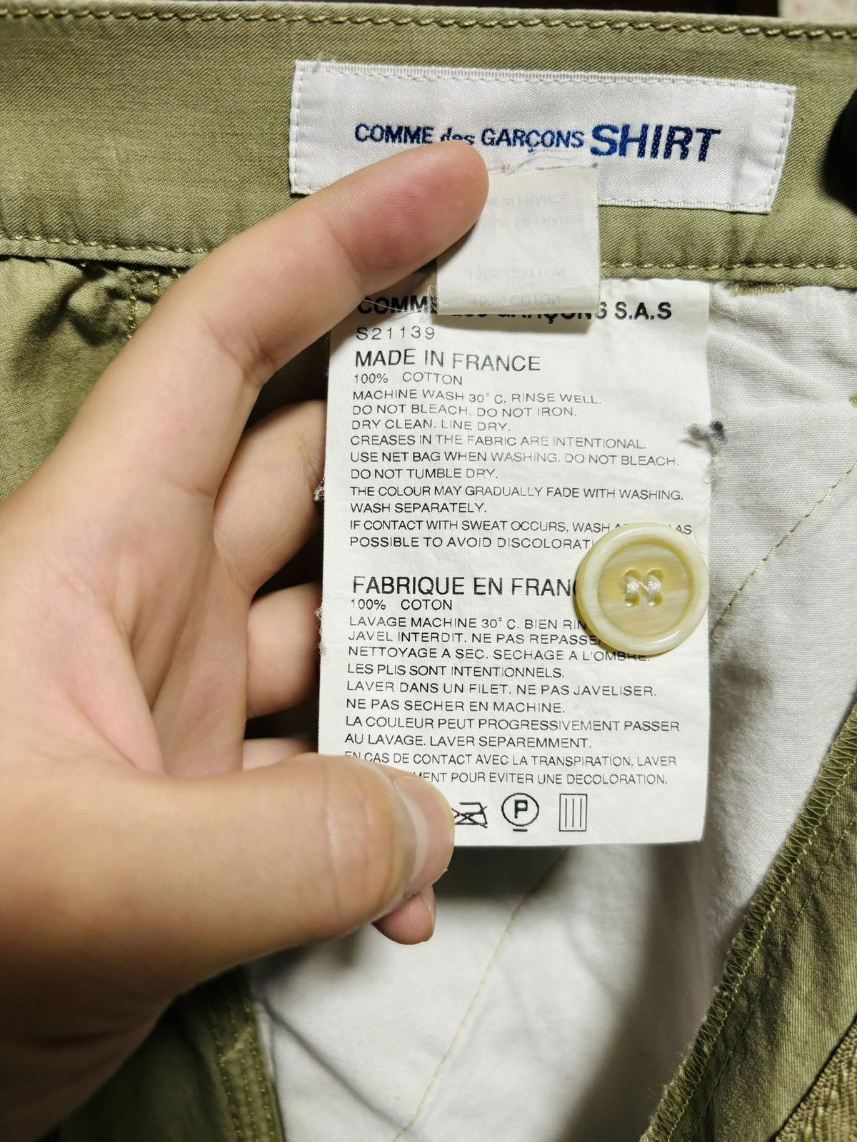 Comme des Garcons SHIRT Comme des garçons shirt casual chino pants Size US 33 - 7 Thumbnail