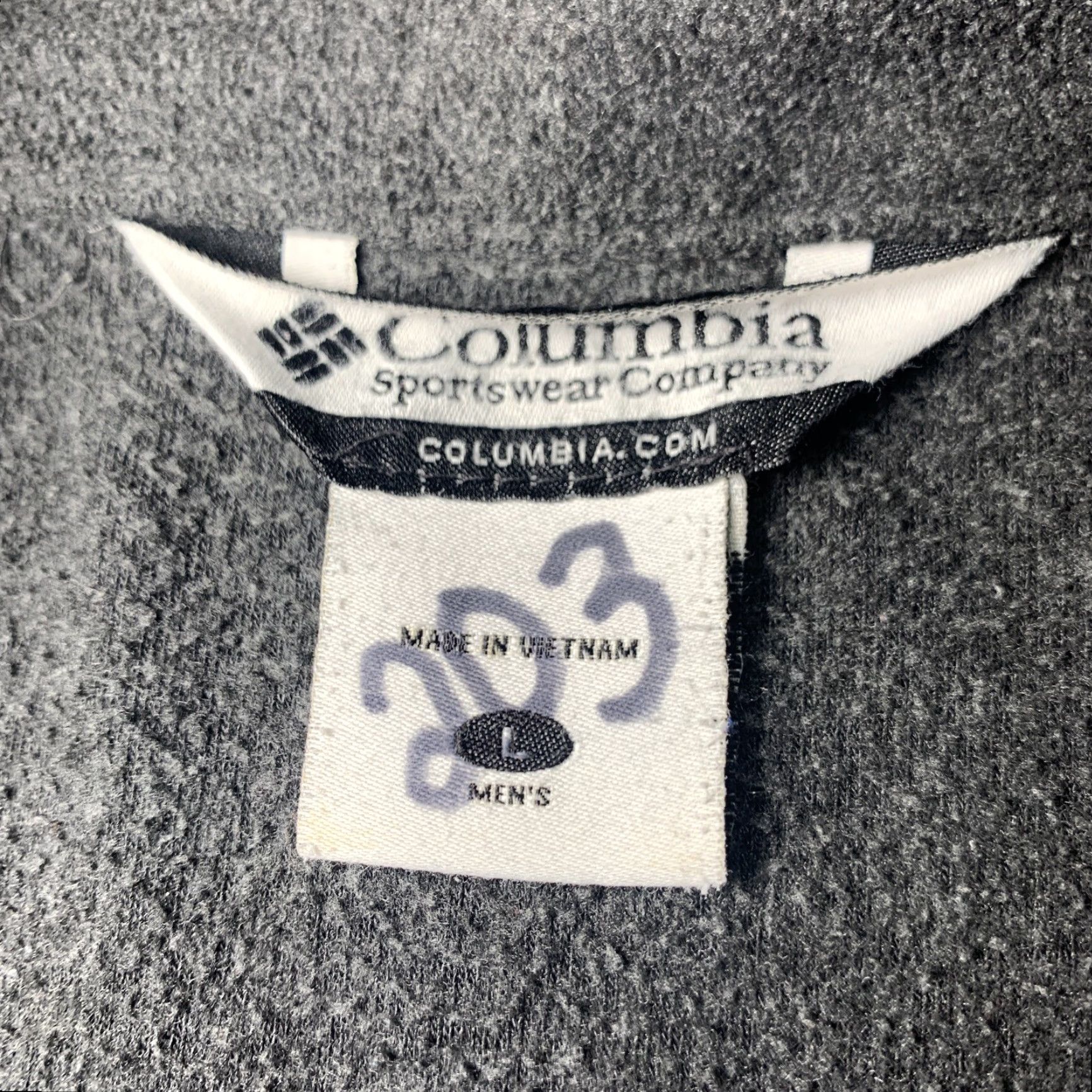Vintage Columbia Fleece Jacket Mens Gray Large Zip Up Athletic Drawstring Size US L / EU 52-54 / 3 - 7 Thumbnail
