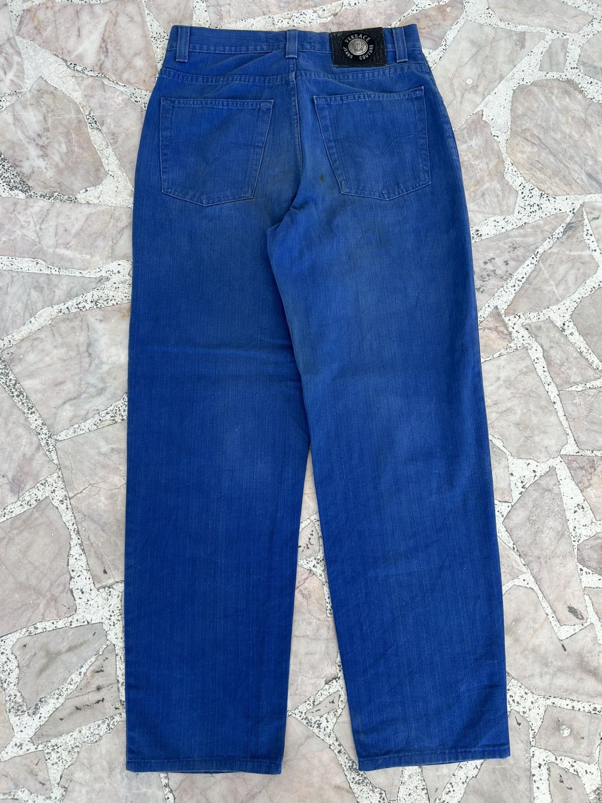 Versace Jeans Couture Versace Jeans Couture Vintage Pants Blue Stripe Size US 30 / EU 46 - 2 Thumbnail