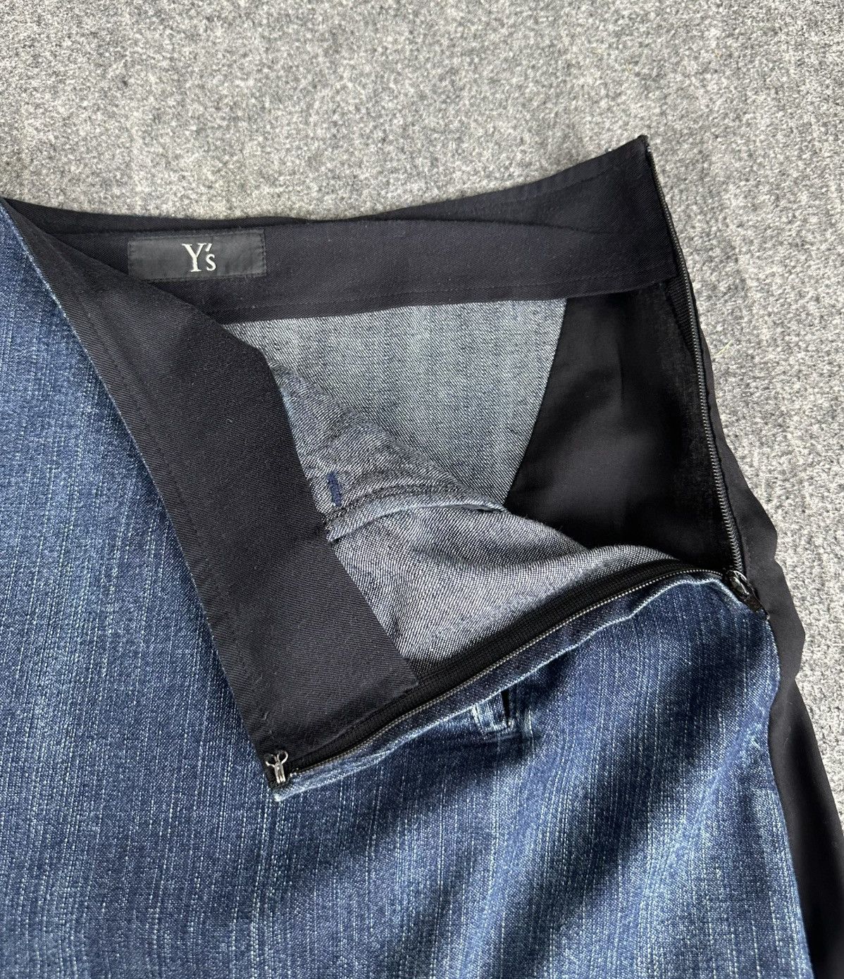 Yohji Yamamoto Y’s - Yohji Yamamoto Deconstructed Denim/Cotton Maxi Skirt Size 28" / US 6 / IT 42 - 7 Thumbnail