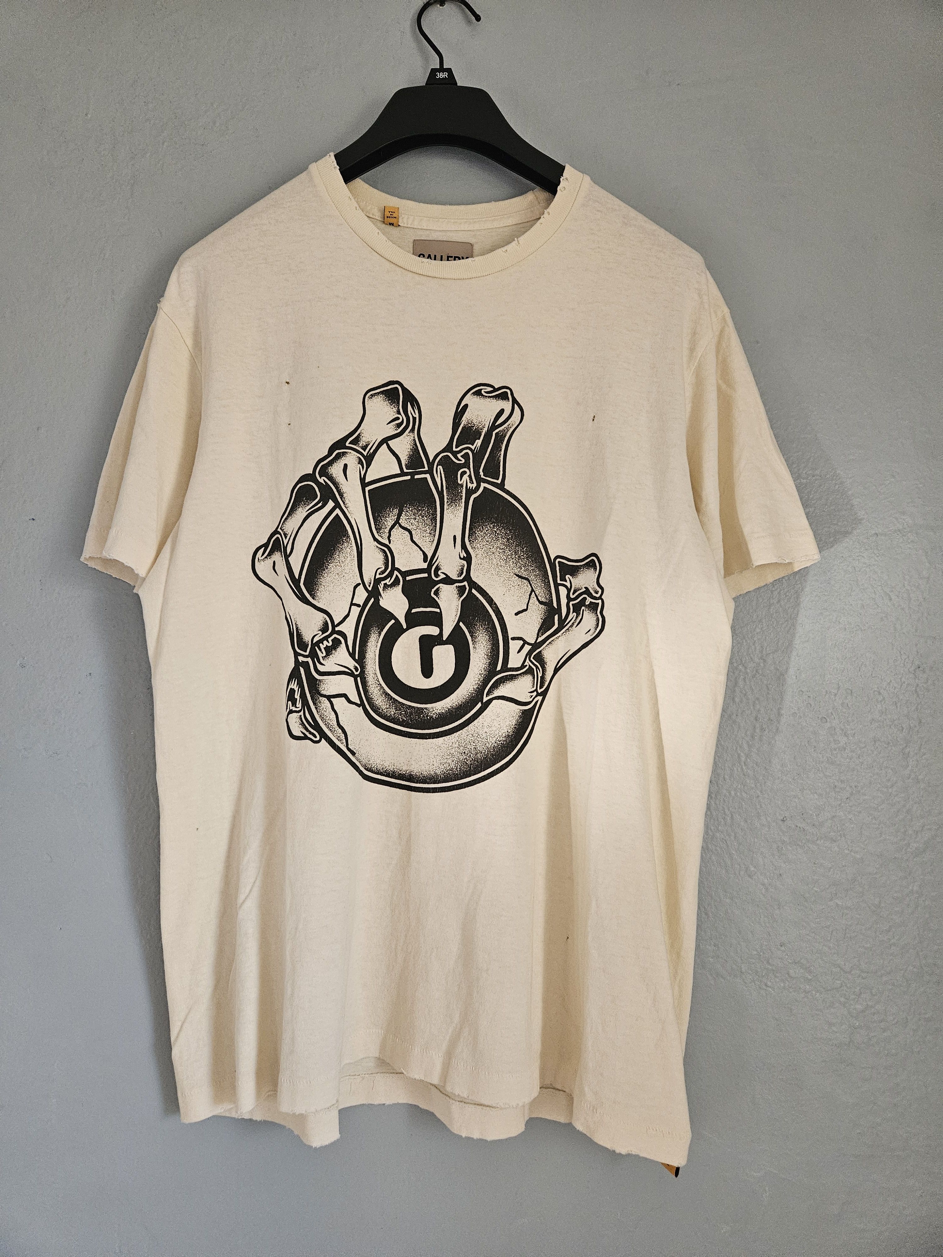 Gallery Dept. G Ball Recall Them All Distressed Beige Tee Size US M / EU 48-50 / 2 - 1 Thumbnail