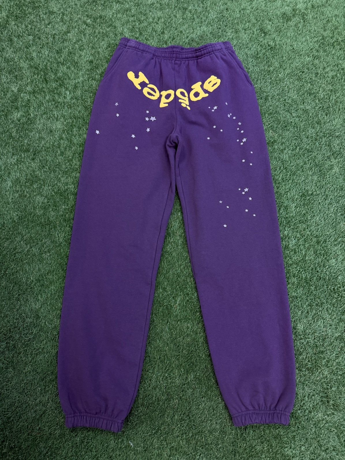 Sp5der Spider Worldwide Purple Sweatpants Size M (NEW) Size US 30 / EU 46 - 1 Thumbnail