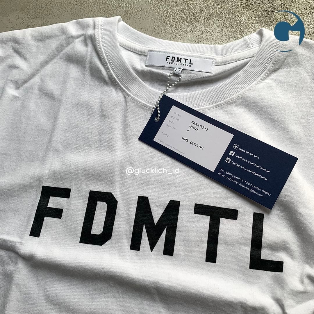 FDMTL FDMTL, Logo Indigo Tee 23SS in White Size US M / EU 48-50 / 2 - 4 Thumbnail