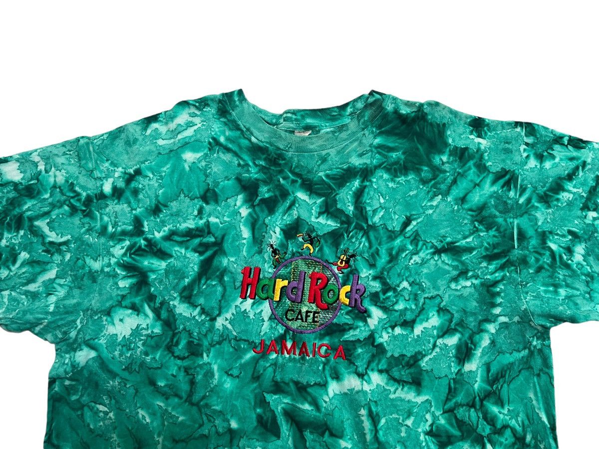 image of Art x Hard Rock Cafe A Vintage Oversized Tie Dye Hard Rock Cafe Rasta Jamaica in Green (Size XL)