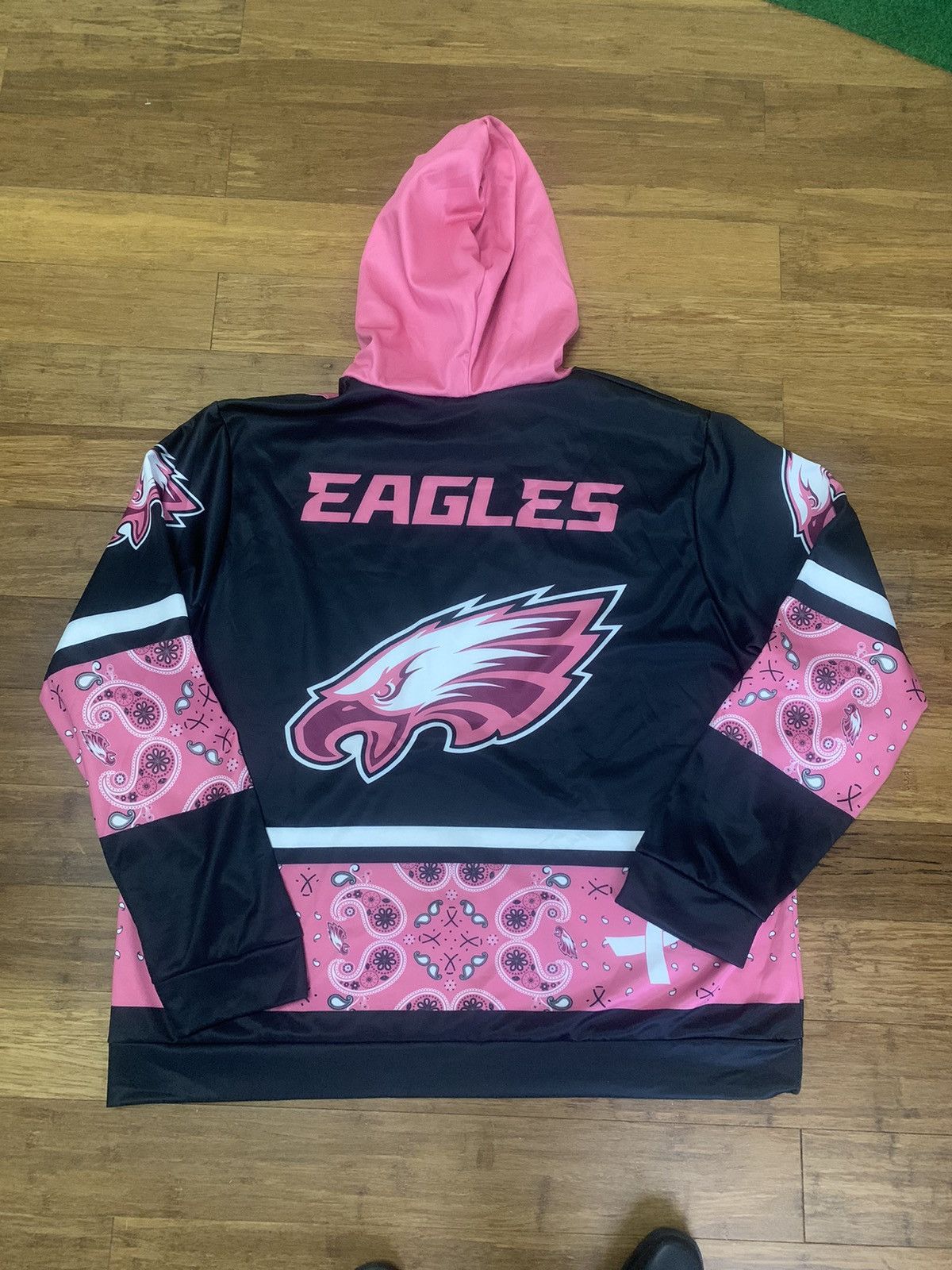NFL Philadelphia Eagles Breast Cancer Awareness Hoodie Size US XXL / EU 58 / 5 - 5 Thumbnail