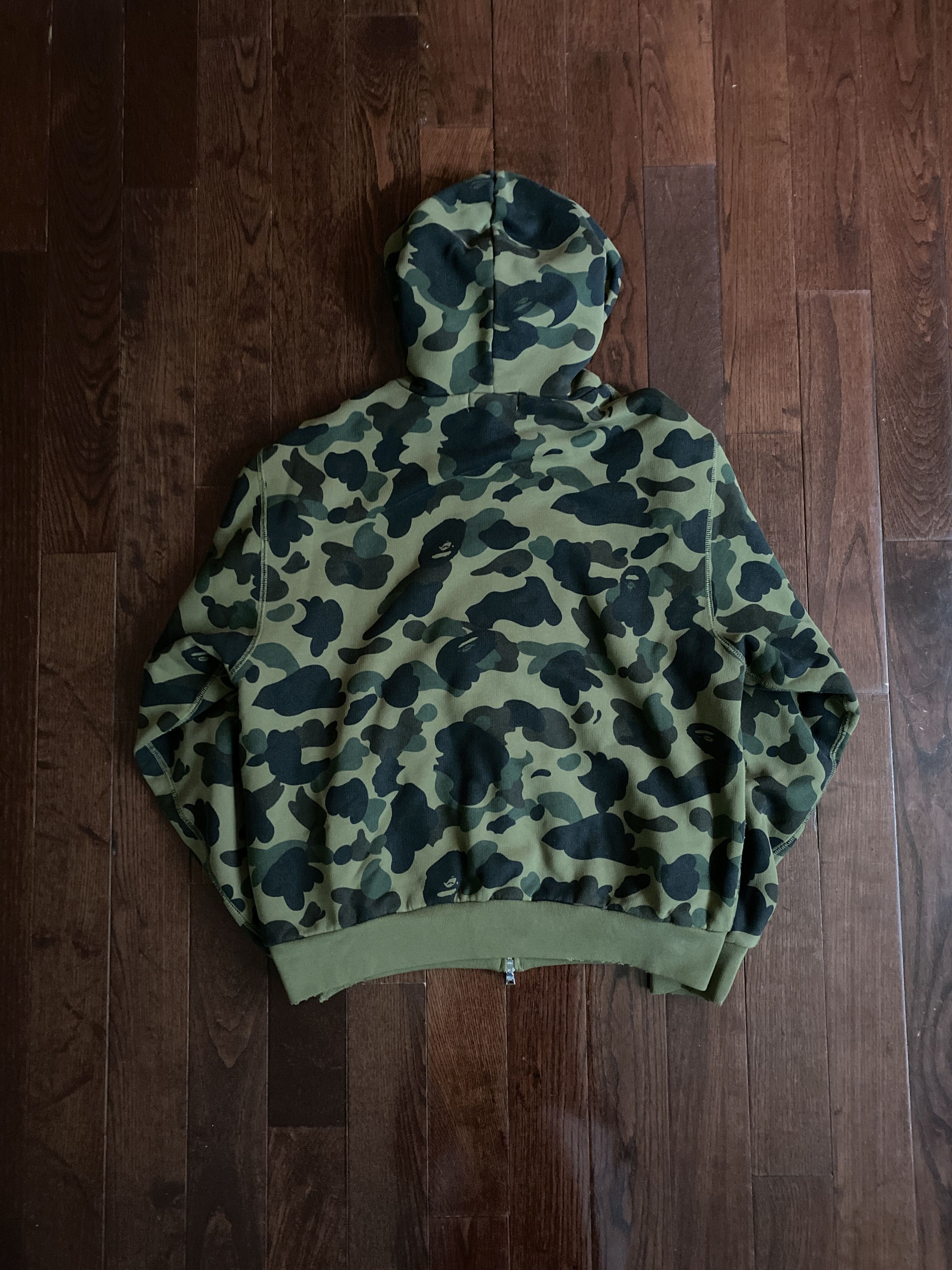 Bape 1st Camo Heavy Wash Cropped Fit Zip Hoodie Size US M / EU 48-50 / 2 - 2 Thumbnail