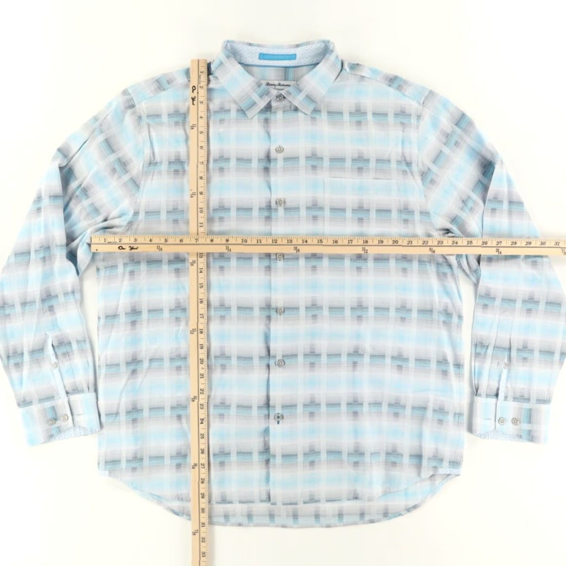 Tommy Bahama Tommy Bahama Matteo Mirage Plaid Long Sleeve Button Up Shirt Blue Men's XL Size US XL / EU 56 / 4 - 3 Thumbnail
