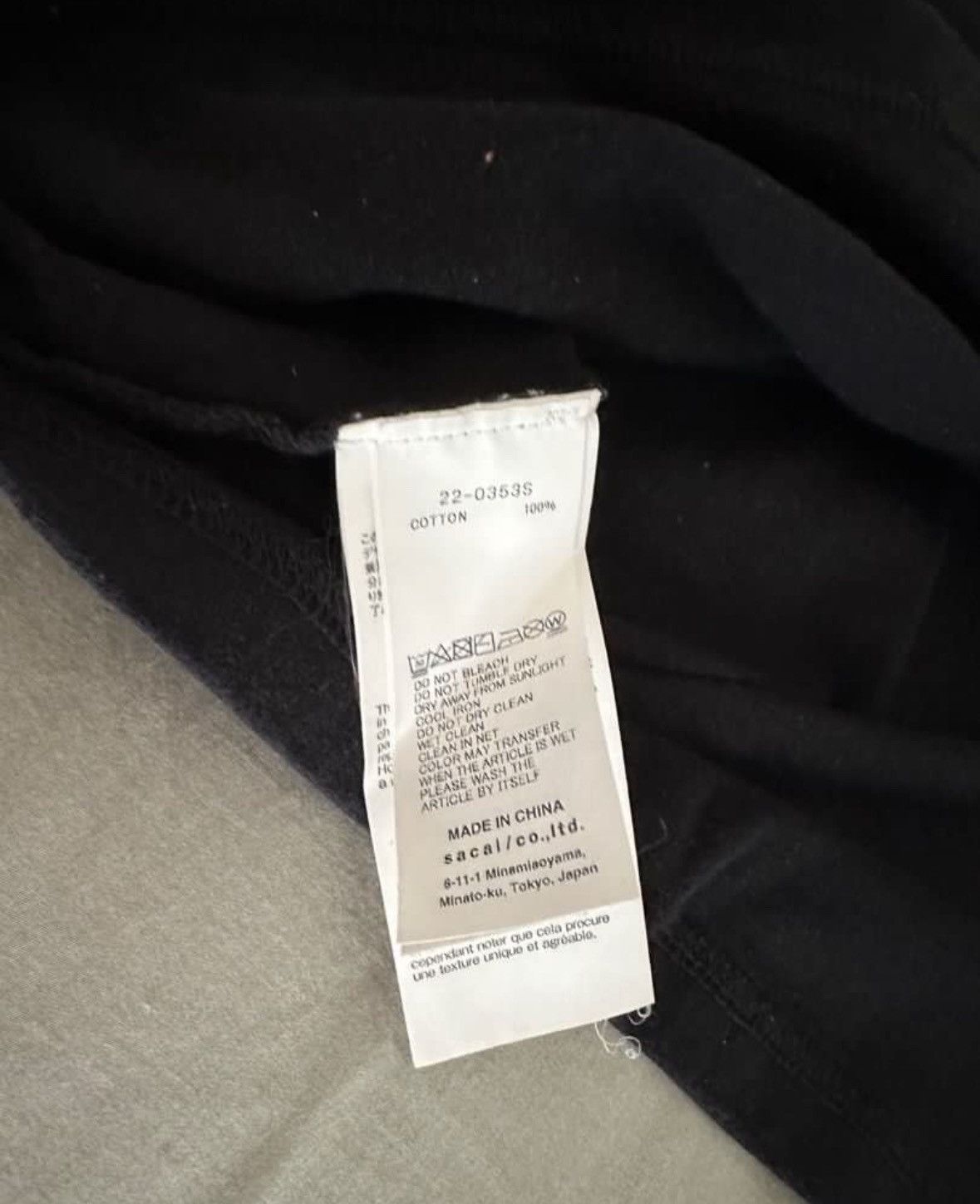 Sacai SACAI Reverse Logo Tee Size US L / EU 52-54 / 3 - 6 Thumbnail