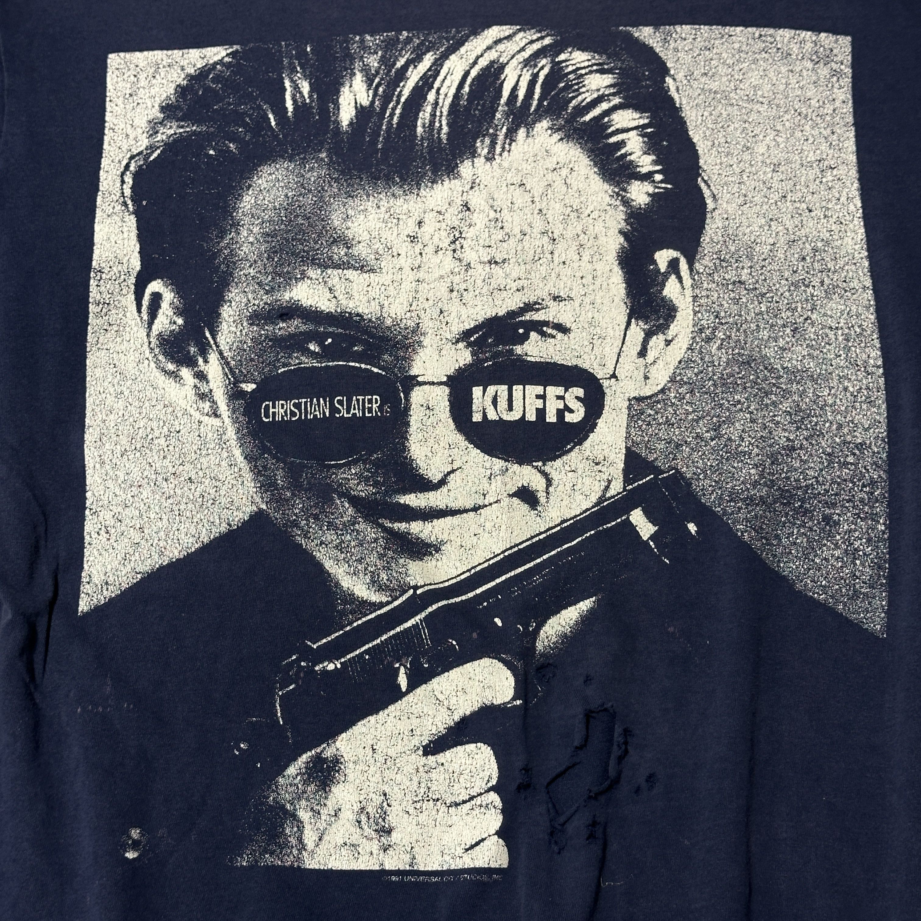 Hanes Vintage Hanes Christian Slater Kuffs Movie Graphic T-Shirt Size XL 1992 RARE Size US XL / EU 56 / 4 - 2 Thumbnail