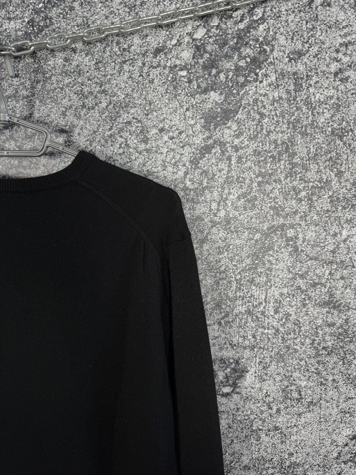 Lacoste Men’s Lacoste V-Neck Pullover Lana Wool Sweater Black Size 4 Size US M / EU 48-50 / 2 - 10 Thumbnail