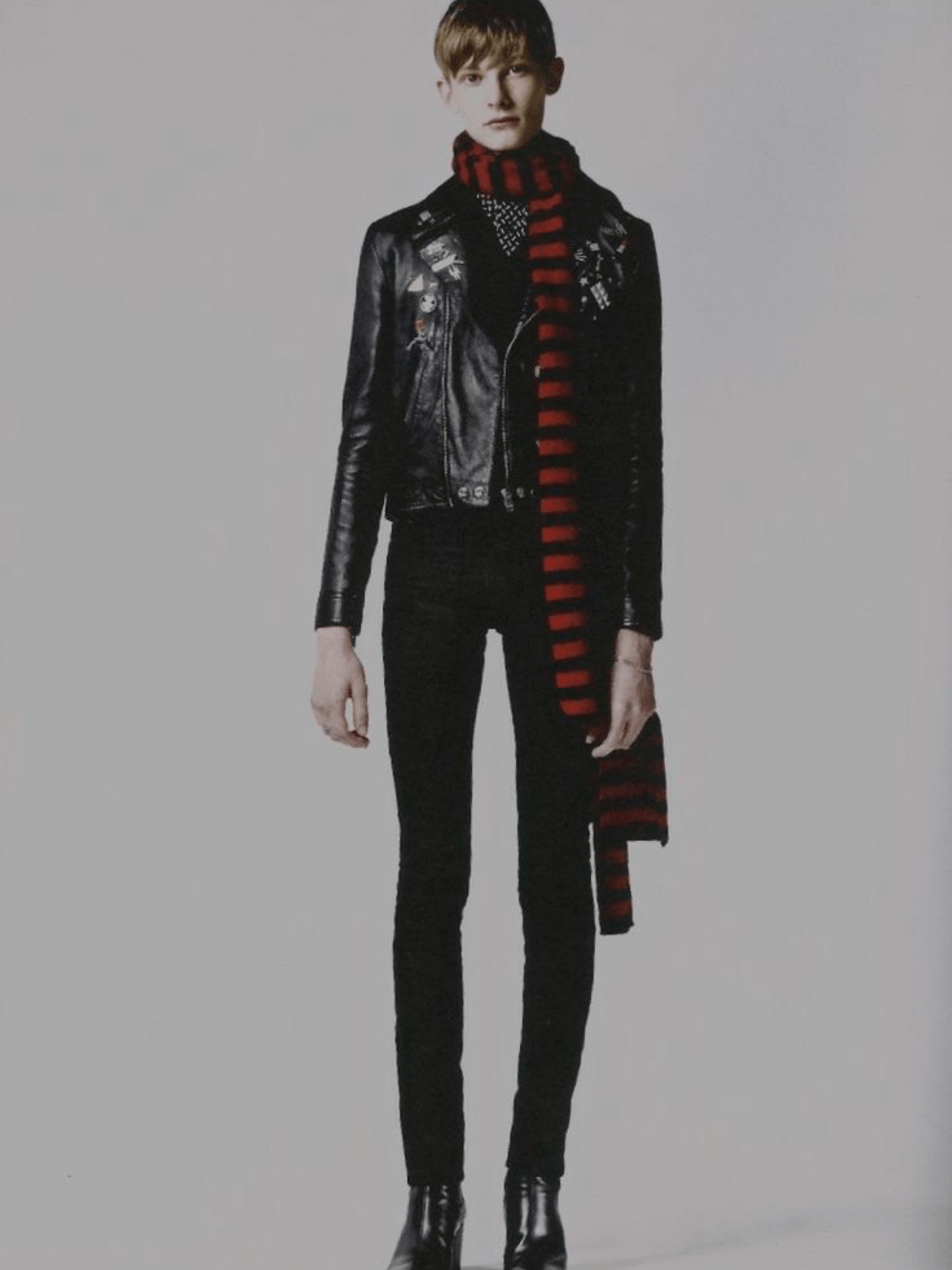 Saint Laurent Paris Sz 46 Saint Laurent Paris 15AW Badge Leather Jacket Size US S / EU 44-46 / 1 - 7 Thumbnail
