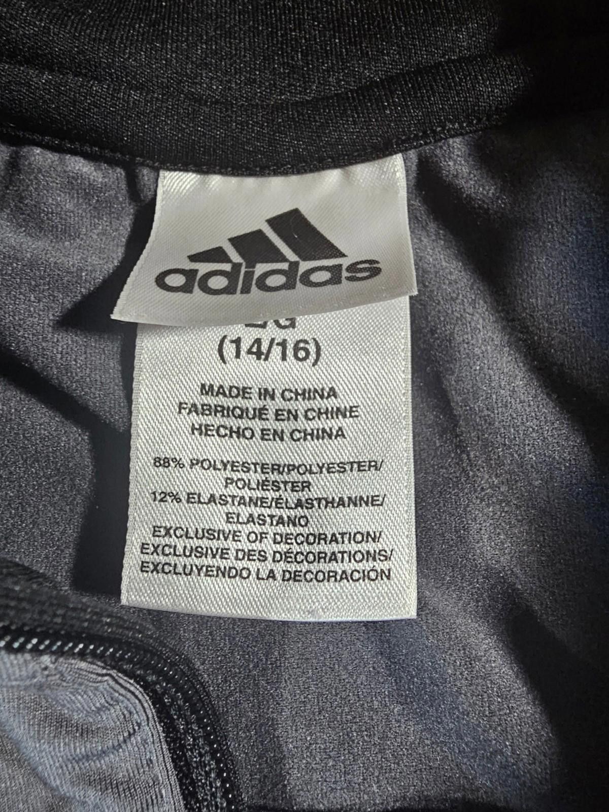 Adidas Adidas L 14/16 Gray 1/4 Zip Pullover Size US L / EU 52-54 / 3 - 3 Thumbnail