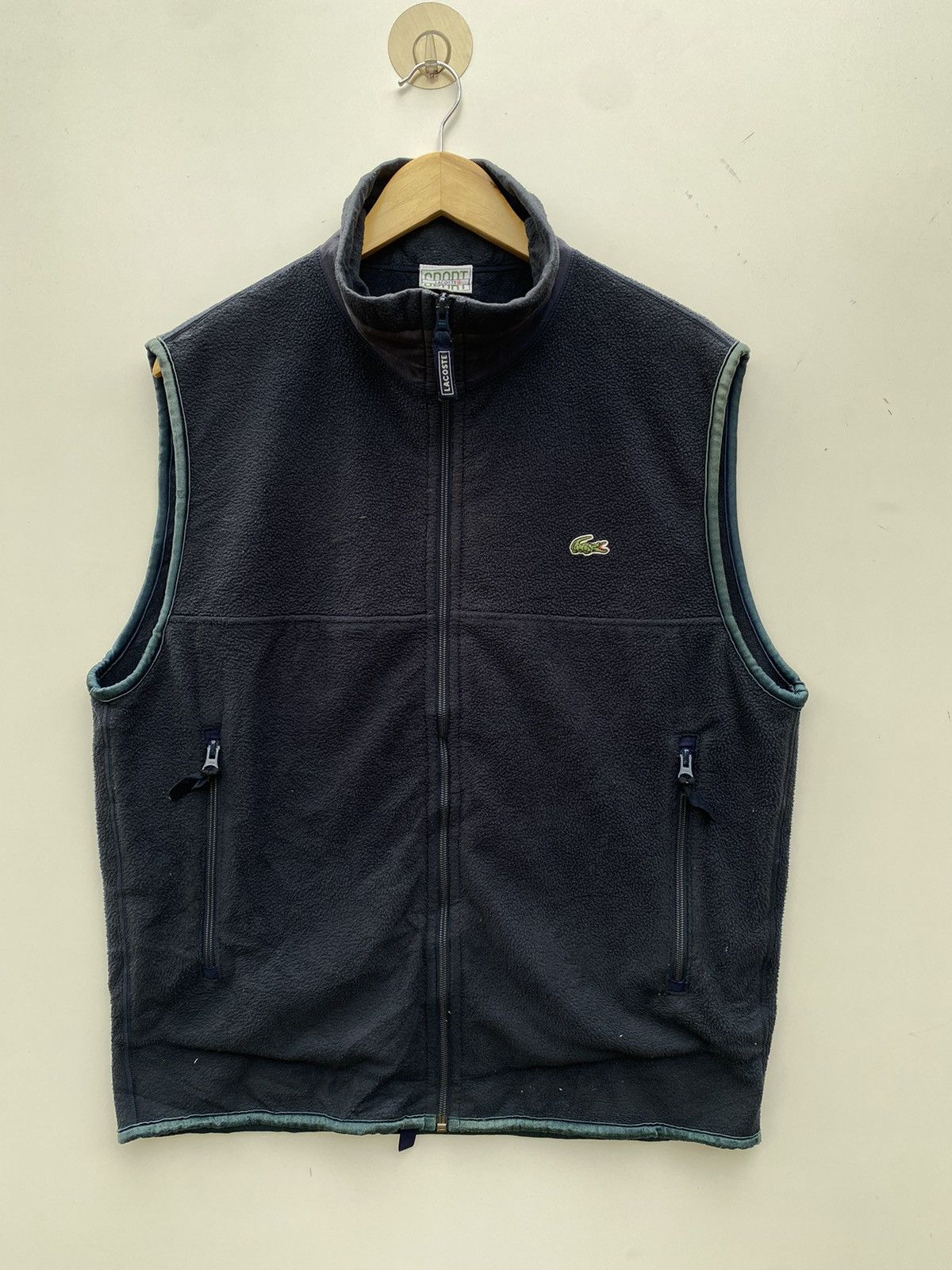 Lacoste × Vintage Lacoste Zip Fleece Sweater Jacket Size US L / EU 52-54 / 3 - 1 Thumbnail