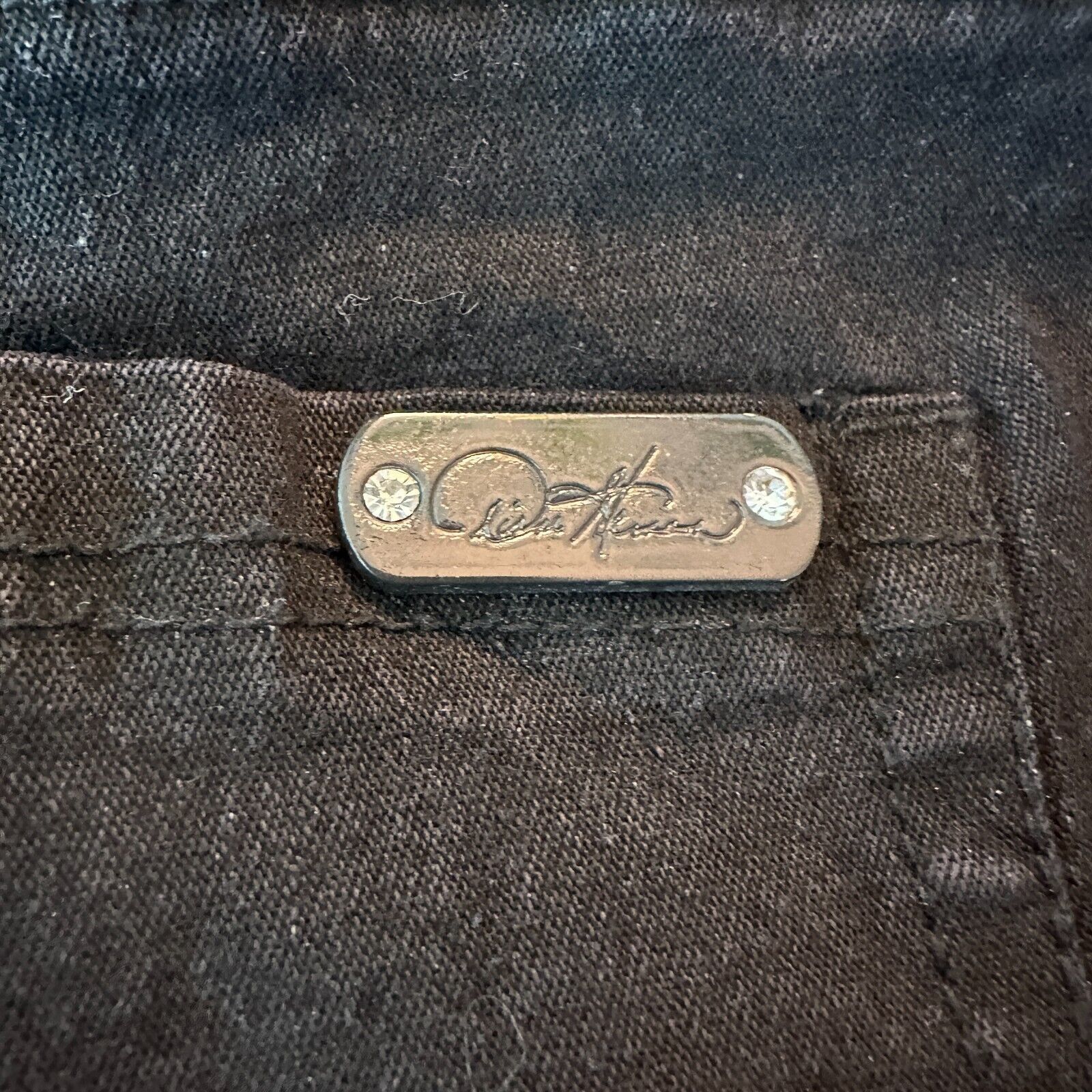 Other DG2 Diane Gilman Black Mid-Rise Denim Jeans Straight Leg 10 Size 32" / US 10 / IT 46 - 4 Thumbnail