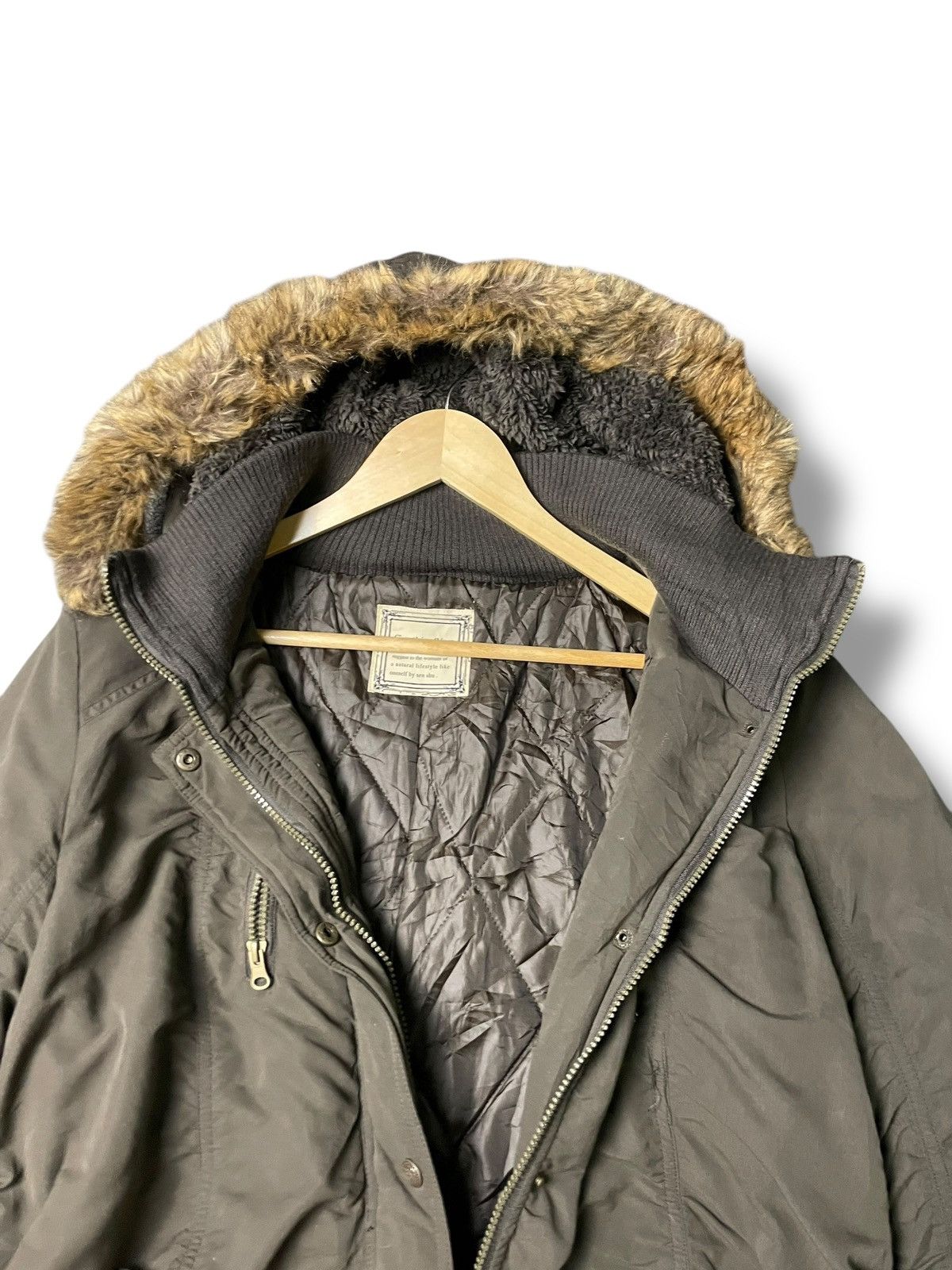 Japanese Brand × Vintage Japanese Brand Winter Hooded Fur Jacket (57) Size US M / EU 48-50 / 2 - 7 Thumbnail