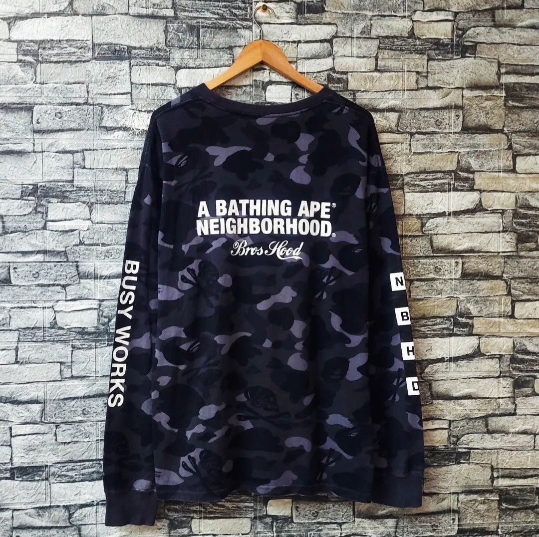 Bape × Neighborhood BAPE X Neighborhood Camouflage Long Sleeve Size US XL / EU 56 / 4 - 2 Thumbnail