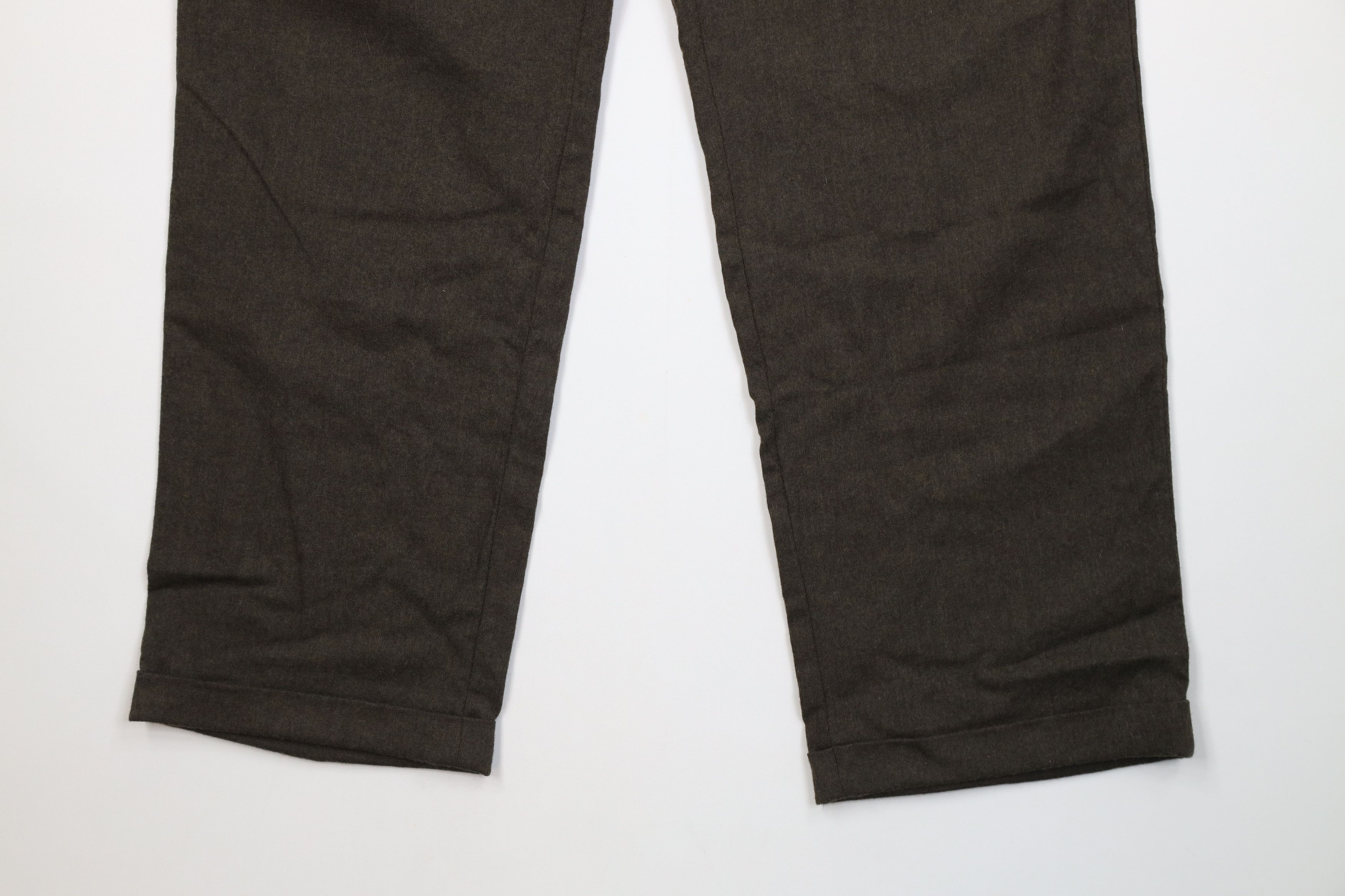 Vintage Vintage 90s Streetwear Wool Knit Wide Leg Chino Pants Green Size US 36 / EU 52 - 4 Thumbnail