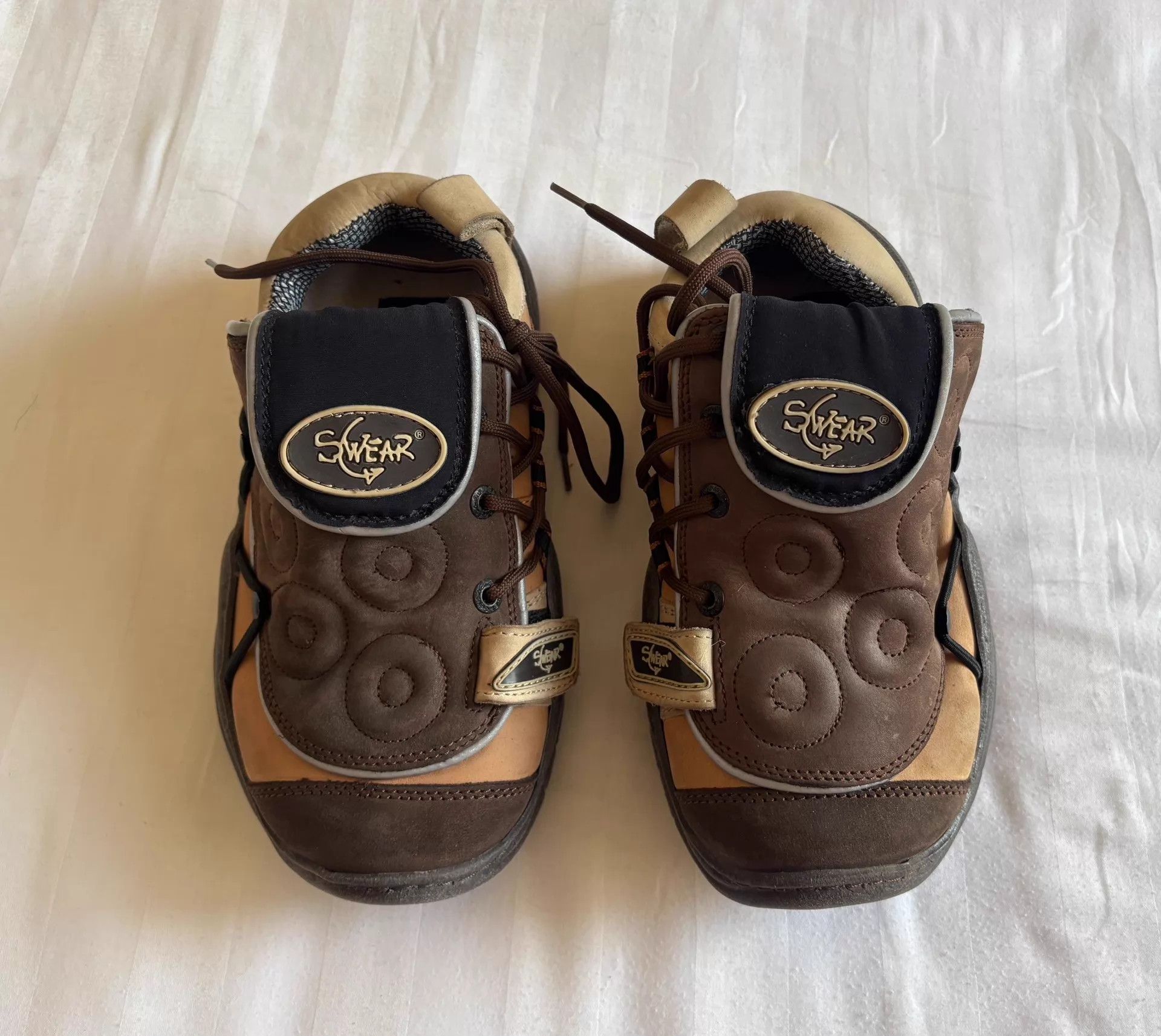 Other Swear Vintage Alien Bread Loafer Flap Hidden Laces 36 (Fits 38) Size US 5.5 / IT 35.5 - 3 Thumbnail