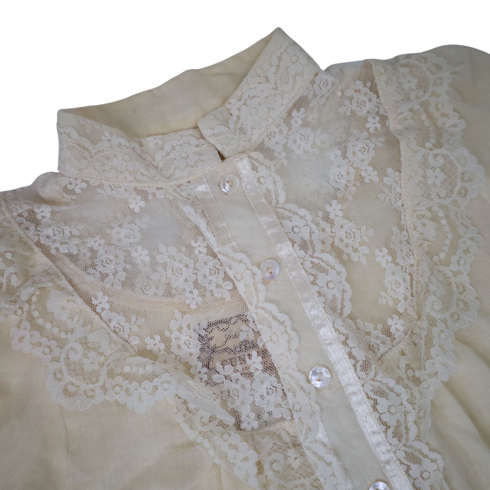 Vintage Vintage Gunne Sax Jessica's Gunnies Lace Button Up Shirt Size M / US 6-8 / IT 42-44 - 6 Thumbnail