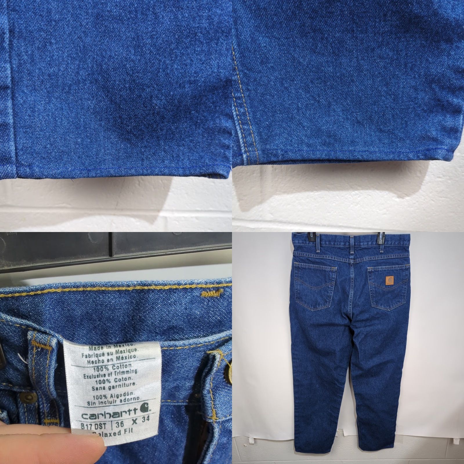 Carhartt VINTAGE Carhartt Jeans Men's 36x30 Blue Denim Pants Straight Leg Relaxed Fit Cotton Size US 36 / EU 52 - 8 Thumbnail