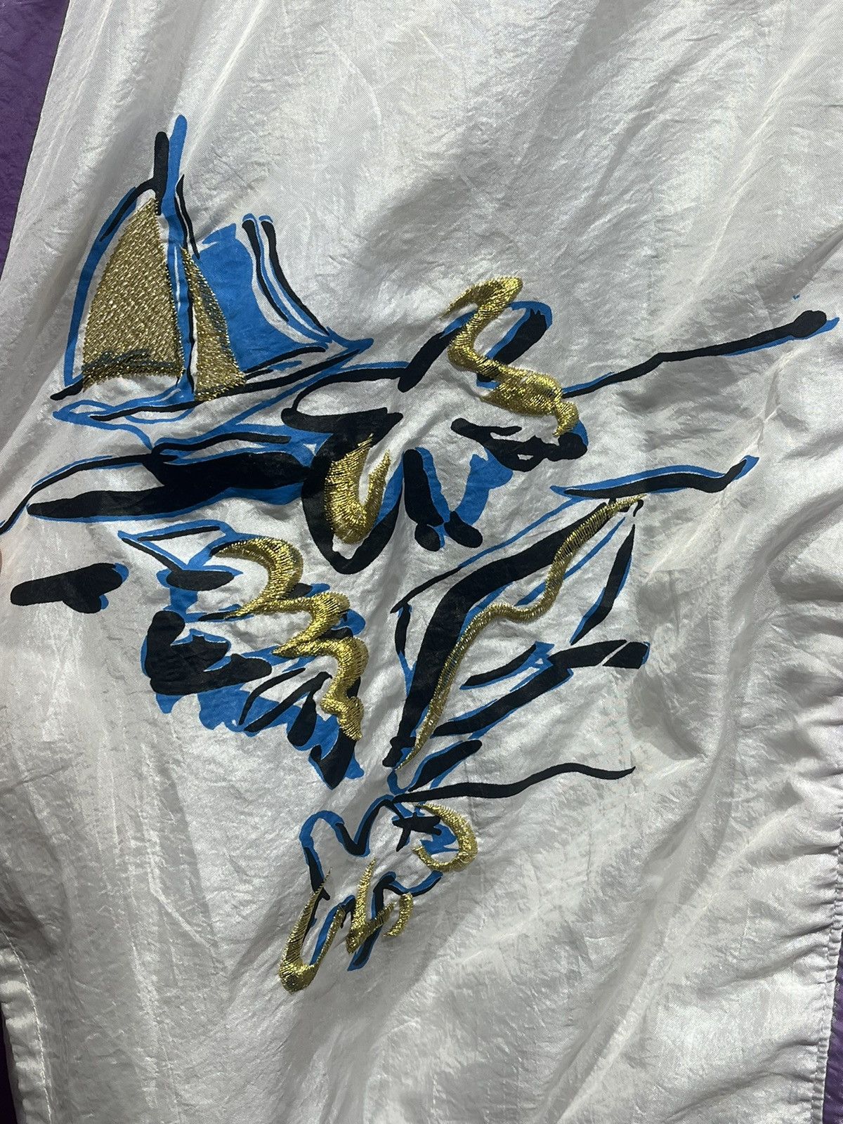 Japanese Brand × Vintage Vintage Japanese souvenir silk windbreaker Size US XL / EU 56 / 4 - 5 Thumbnail