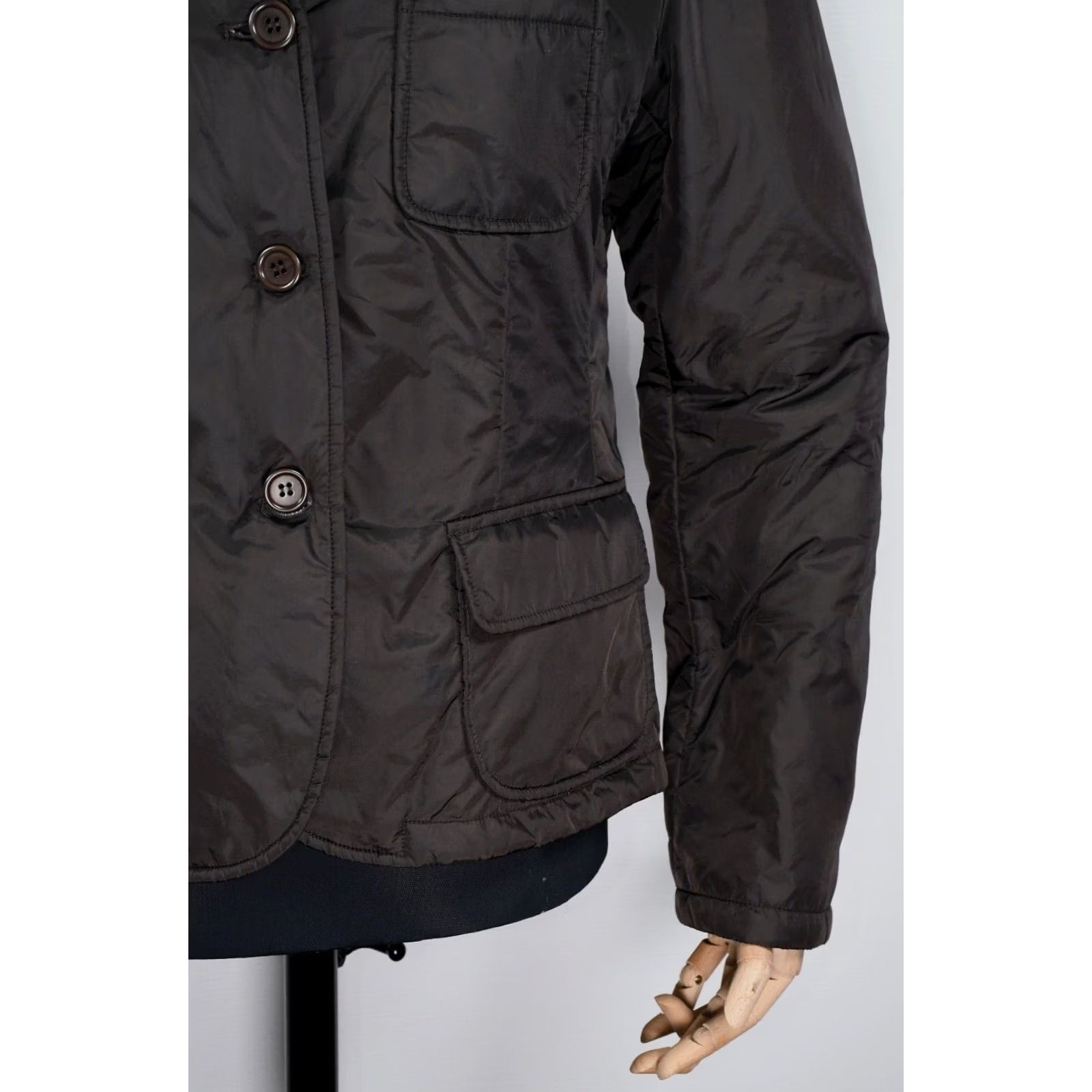 Aspesi Aspesi Jacket Women XL Brown Long Sleeve Winter Casual Solid Polyamide Jacket NSR Size XL / US 12-14 / IT 48-50 - 4 Thumbnail