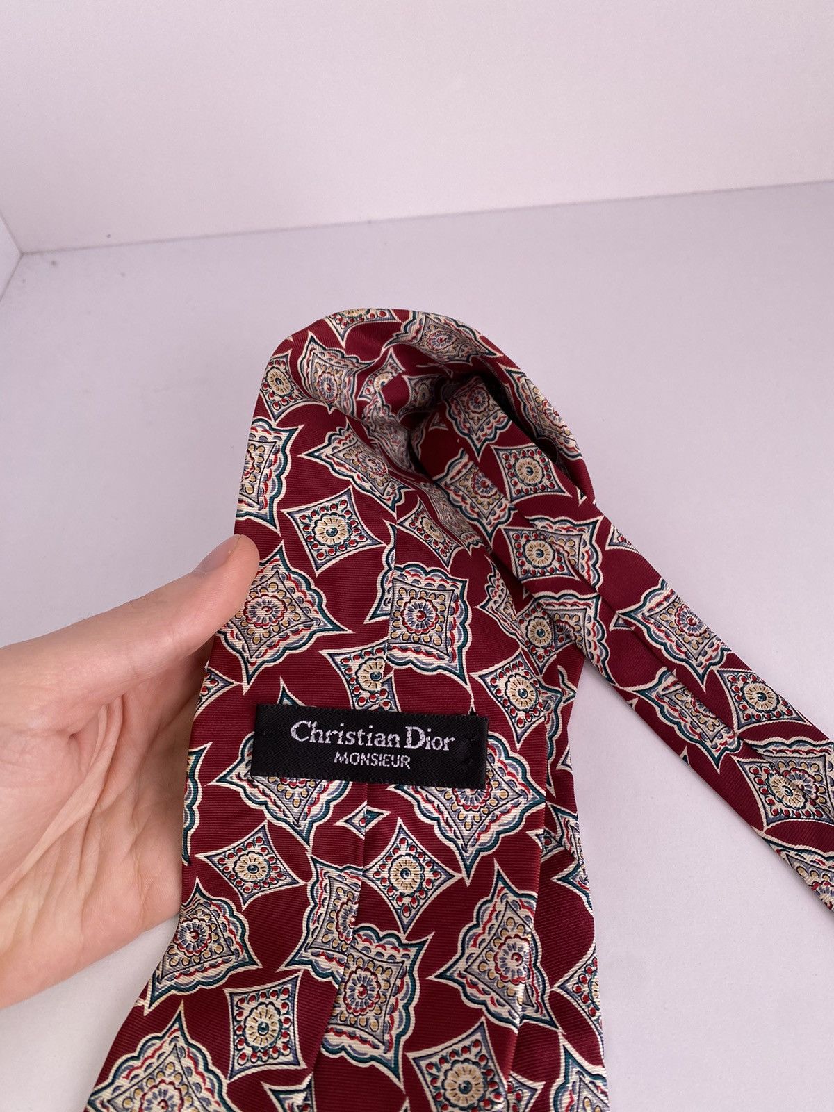 Christian Dior Monsieur × Vintage Vintage Christian Dior Silk Luxury Tie Size ONE SIZE - 5 Thumbnail