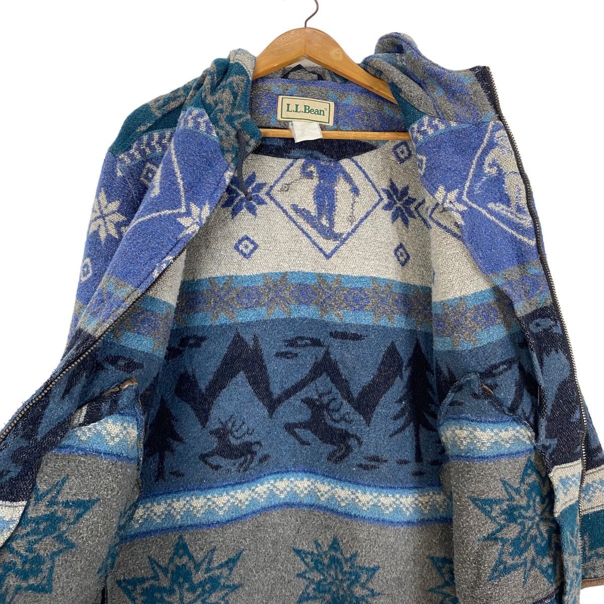 L.L. Bean × Vintage Vintage L.L Bean printed wool hoodie jacket Size US M / EU 48-50 / 2 - 10 Thumbnail