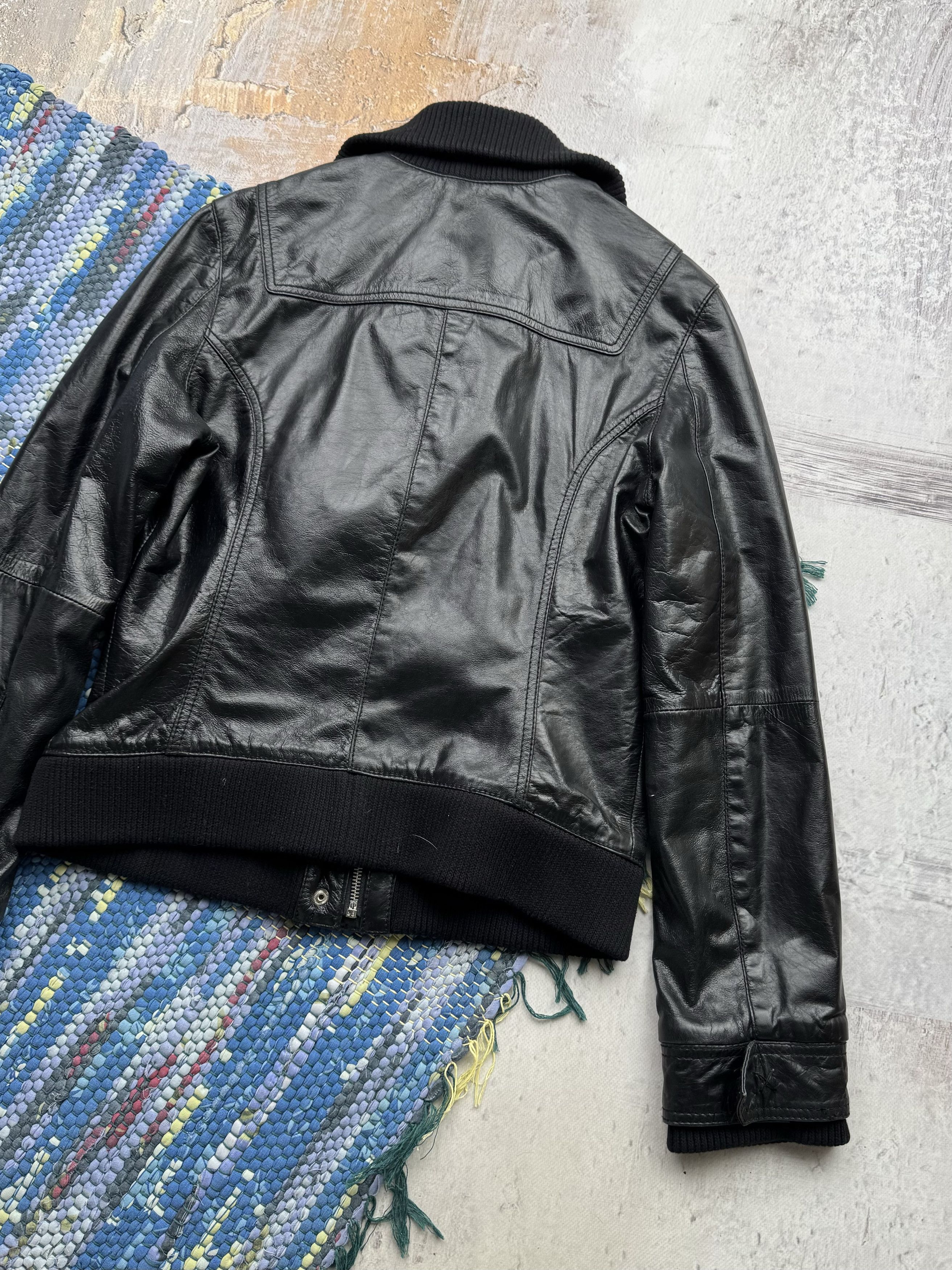 Vintage Vintage Cropped Leather Jacket A357D15(395) Size S / US 4 / IT 40 - 8 Thumbnail