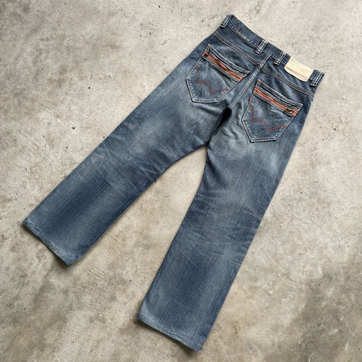 Japanese Brand Vintage Edwin XV-S Faded Distressed Jeans Denim Pants W31 Size US 31 - 13 Thumbnail