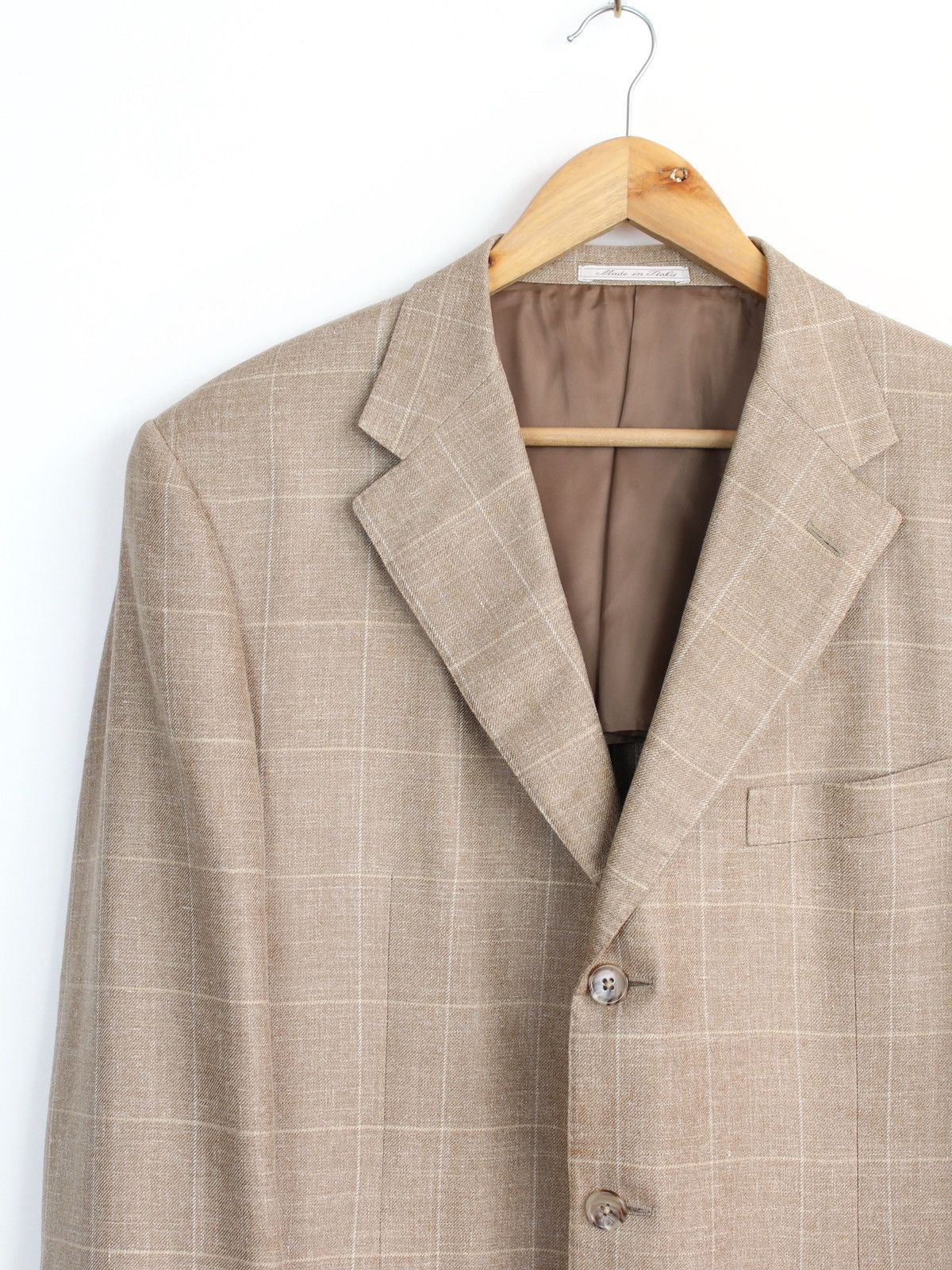 Corneliani Corneliani Beige Silk Linen Sport Blazer Size 52R - 2 Thumbnail
