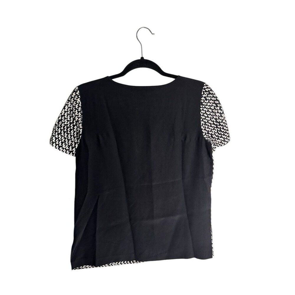 Diane von Furstenberg Diane von Furstenberg Women's 4 Black Print Becky Blouse 10 Size S / US 4 / IT 40 - 2 Thumbnail