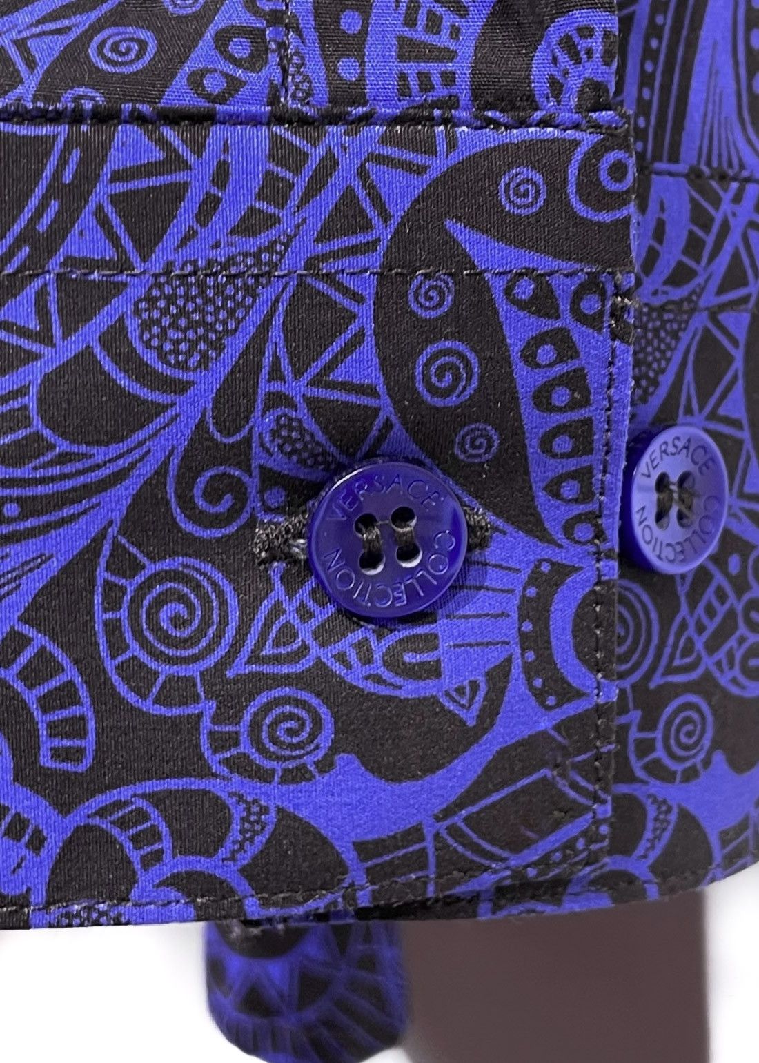 Versace Versace Blue Brown Paisley Patterns Cotton Shirt Size US L / EU 52-54 / 3 - 4 Thumbnail