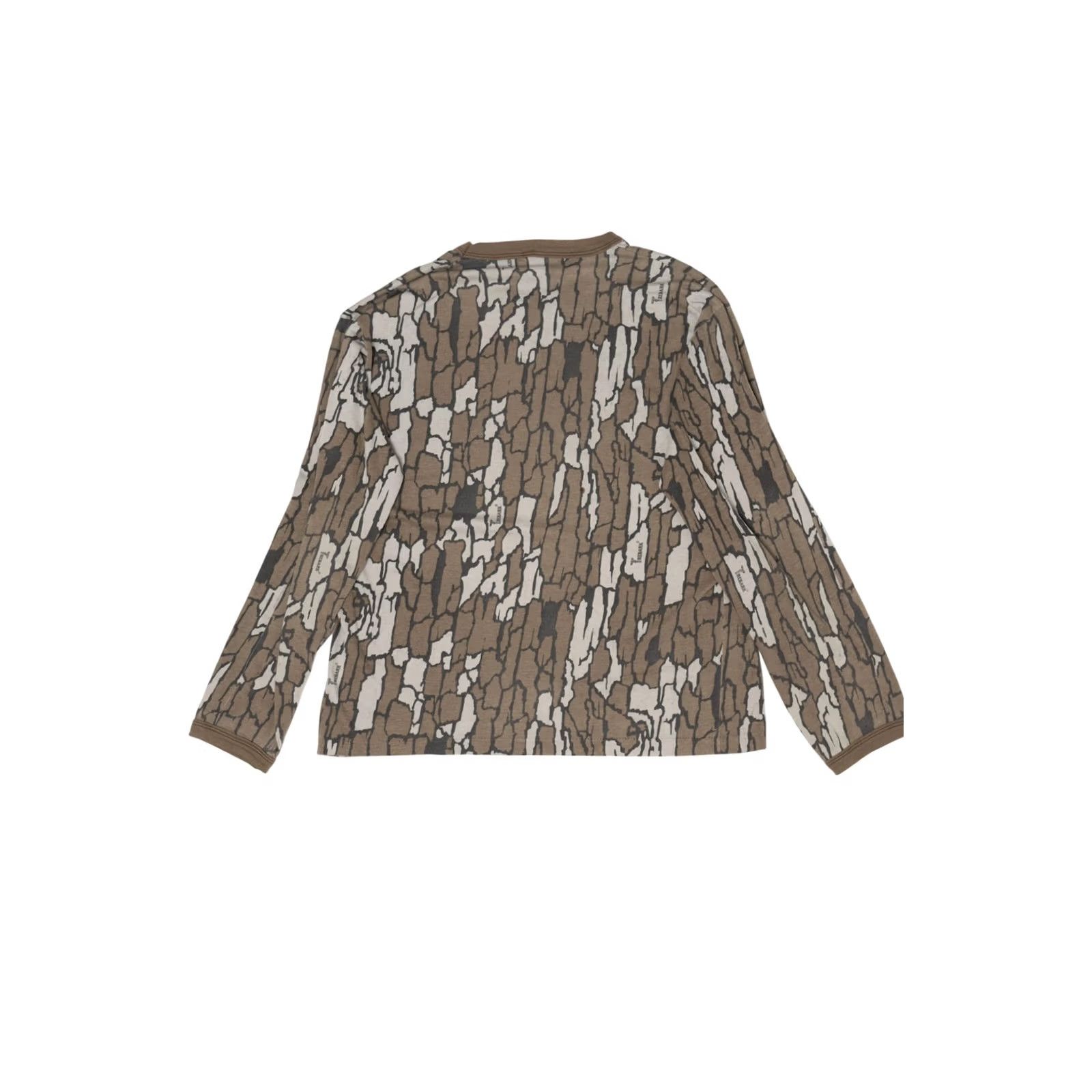 Bark VINTAGE Bark Camouflage T-Shirt Mens Medium Brown 1990s Short Sleeve Unisex Adults Size US M / EU 48-50 / 2 - 2 Thumbnail