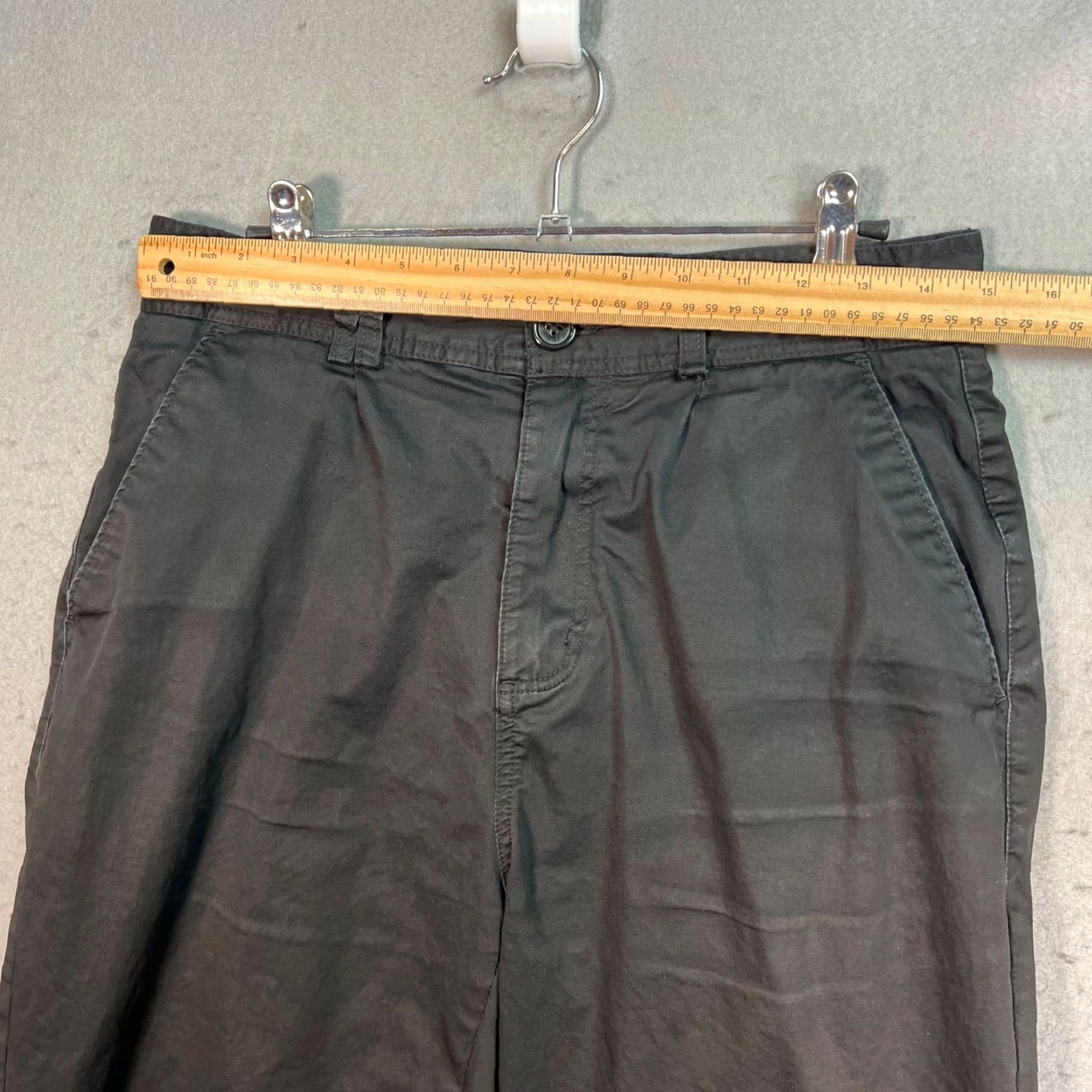 I Love Ugly I Love Ugly Mens Size Small Black Cropped Pants Cotton Blend Adjustable Hem Size US 29 - 5 Thumbnail