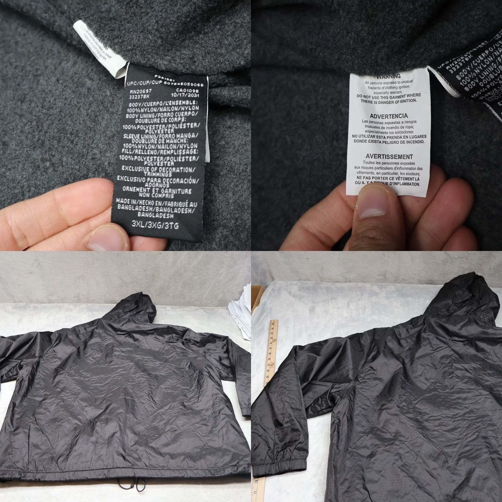 Dickies Dickies Jacket Black Fleece Lined Full Zip Hooded Ripstop Workwear Mens 3XL Size US XXL / EU 58 / 5 - 8 Thumbnail