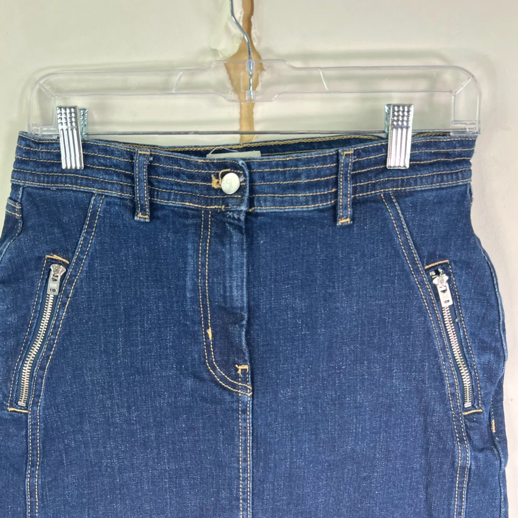 Vintage Pilcro Denim Zipper Pocket Mini Skirt Womens Size 6 Blue Size 28" / US 6 / IT 42 - 3 Thumbnail