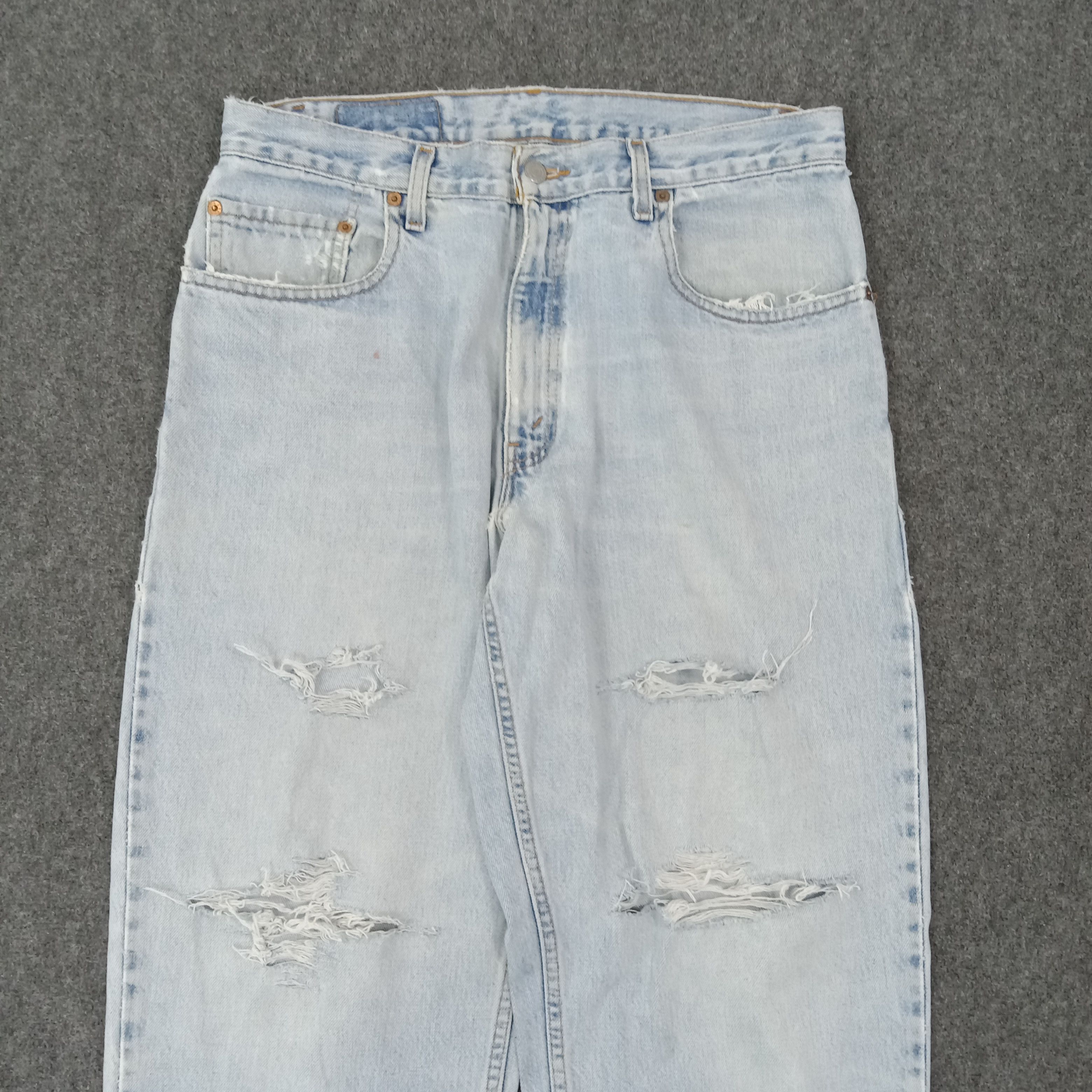 Levi's Levis 560 Red Tab Loose Fit Distressed Denim Jeans C265N10 Size US 33 - 2 Thumbnail