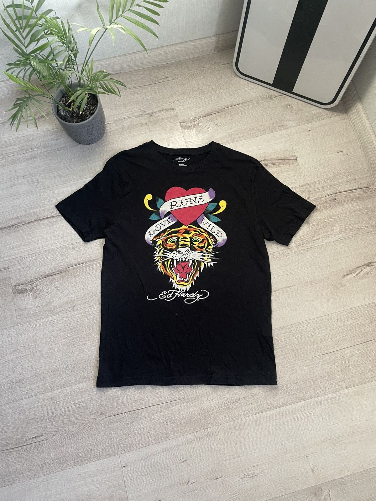 Christian Audigier Rare Ed Hardy Love Runs Wild Sleepwear Tattoo Tee Y2k Punk Size US M / EU 48-50 / 2 - 3 Thumbnail