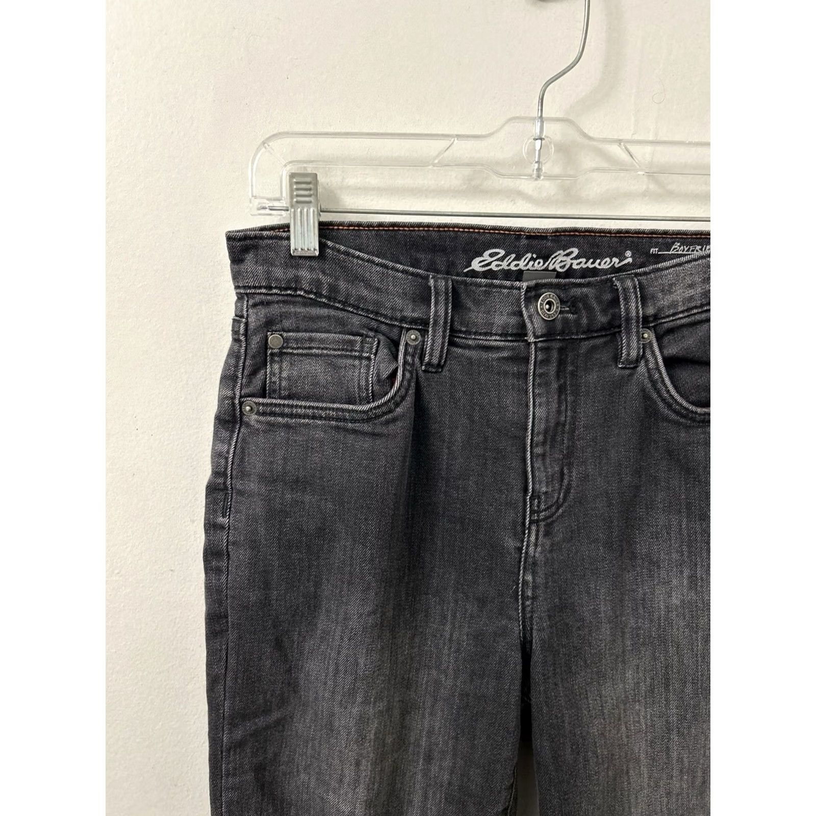 Eddie Bauer VINTAGE Eddie Bauer Flannel Lined Boyfriend Jeans Womens 2 Black Relaxed Denim Size 26" / US 2 / IT 38 - 4 Thumbnail