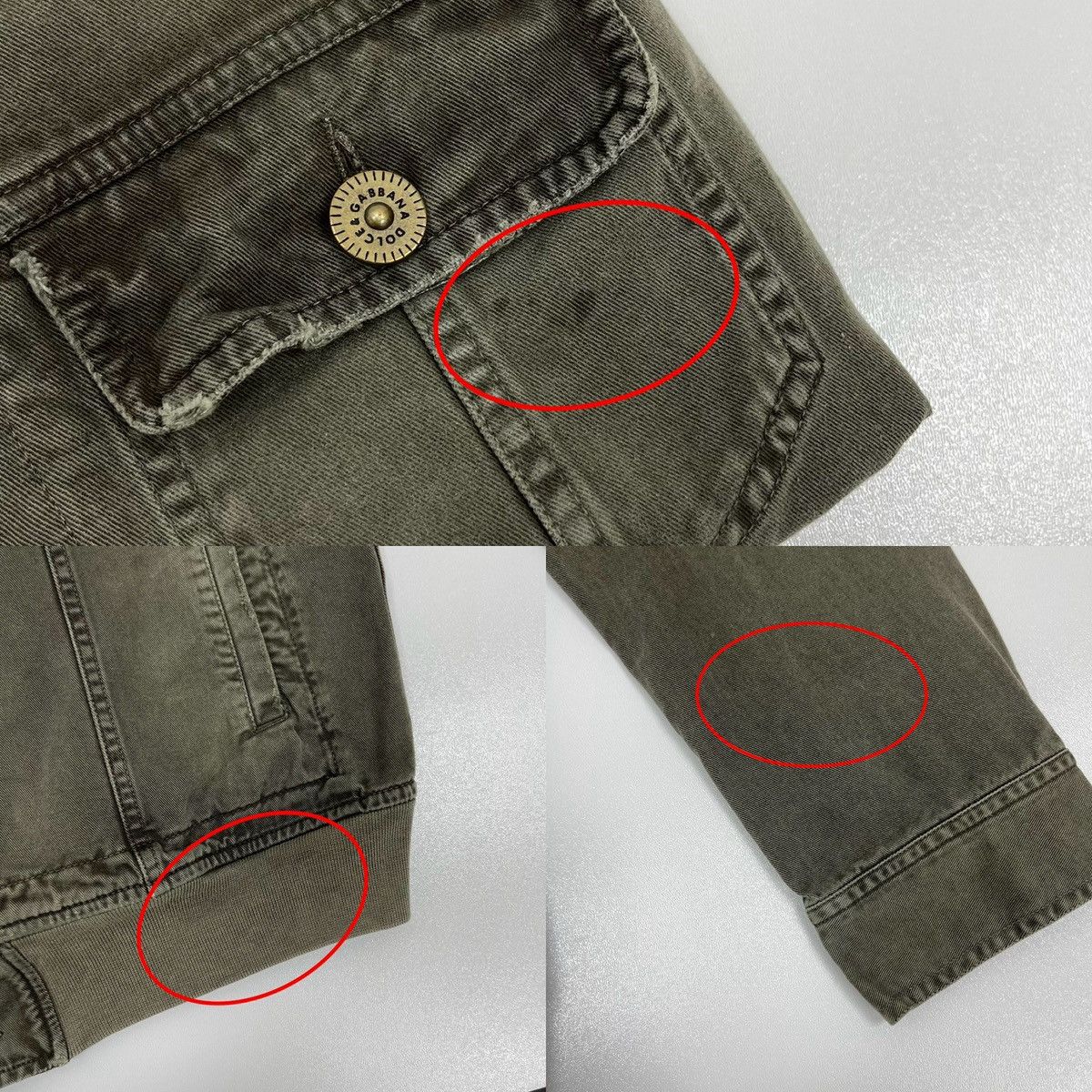 Dolce & Gabbana Dolce & Gabbana Distressed Cotton Faded Vintage Jacket Green Size US M / EU 48-50 / 2 - 13 Thumbnail