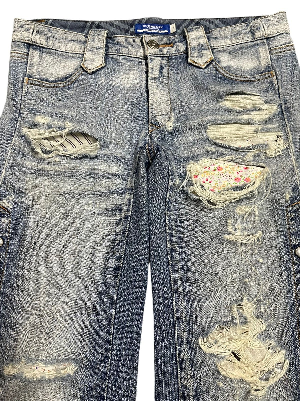 Burberry Vintage Burberry Blue Label Side Button Style Bootcut Jeans Size 30" / US 8 / IT 44 - 3 Thumbnail