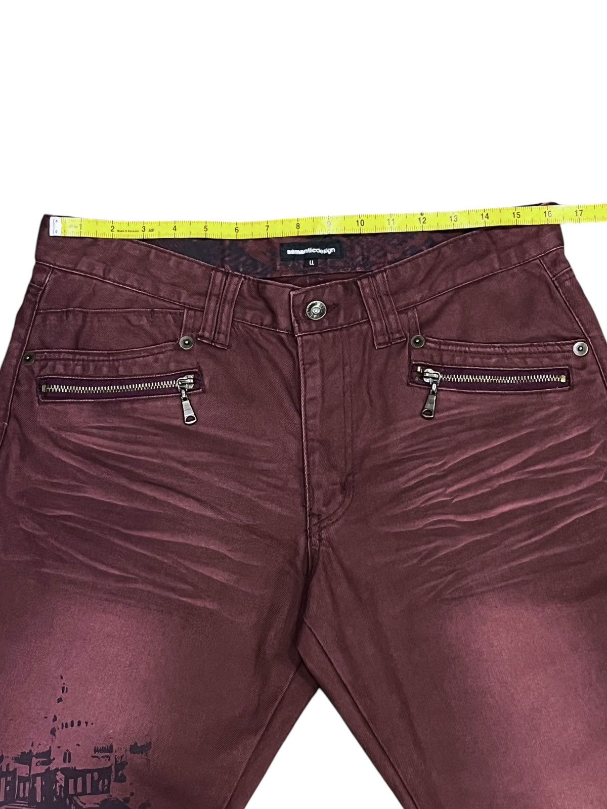Japanese Brand 🔥Vintage SEMANTIC DESIGN Punk Bondage Zipper Poem Pants Size US 32 / EU 48 - 8 Thumbnail