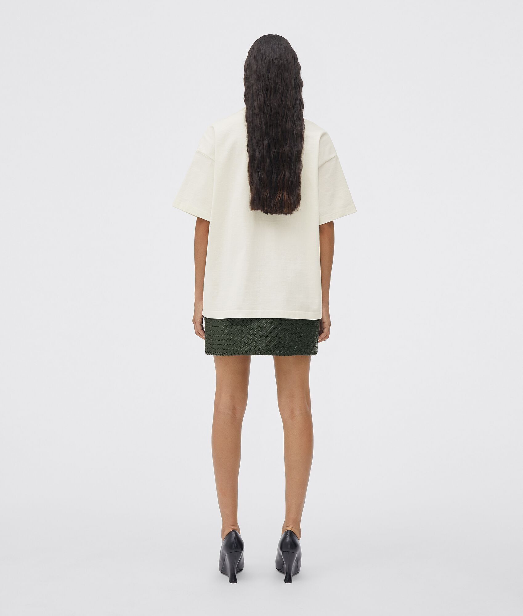 Bottega Veneta o1bcso1str0225 V Pocket Heavy Jersey T-Shirt in Chalk Size XL / US 12-14 / IT 48-50 - 3 Thumbnail