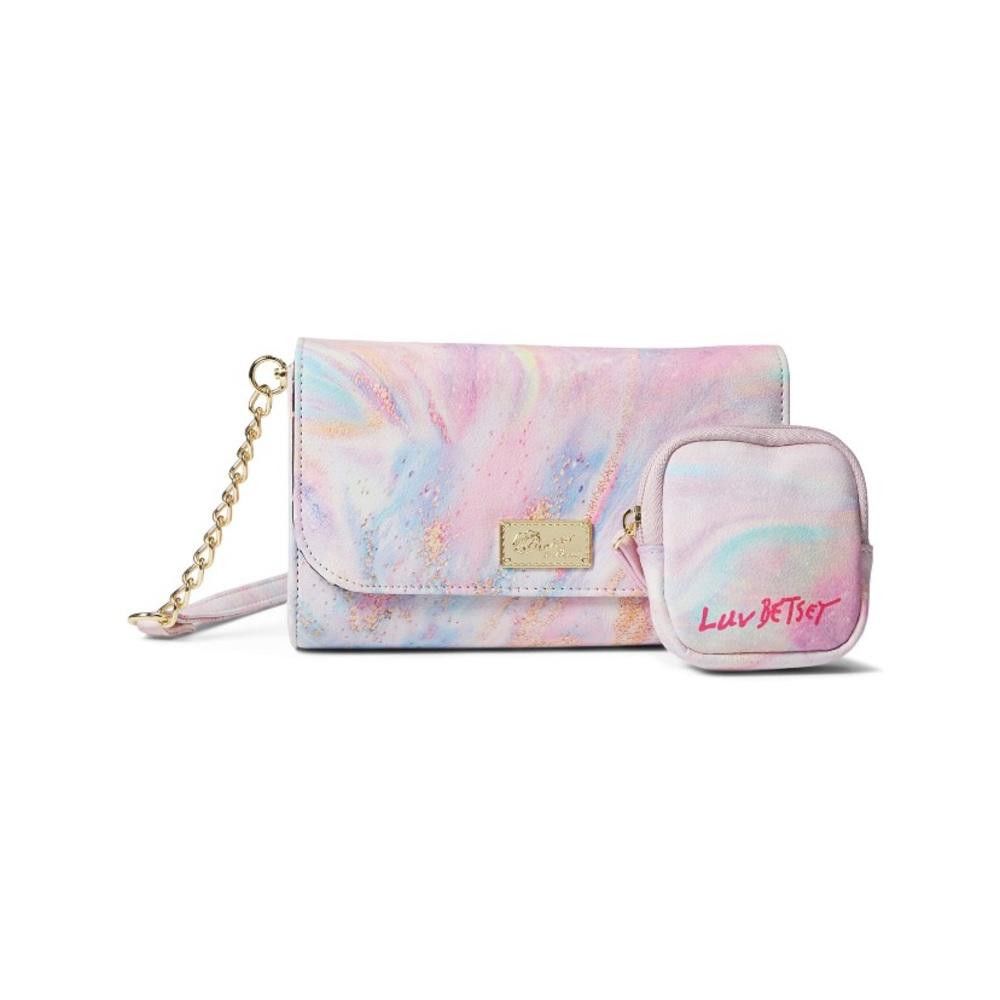 Designer Luv Betsey Multi Pink Foley Crossbody Ear Bud Case Handbags Size ONE SIZE - 1 Thumbnail