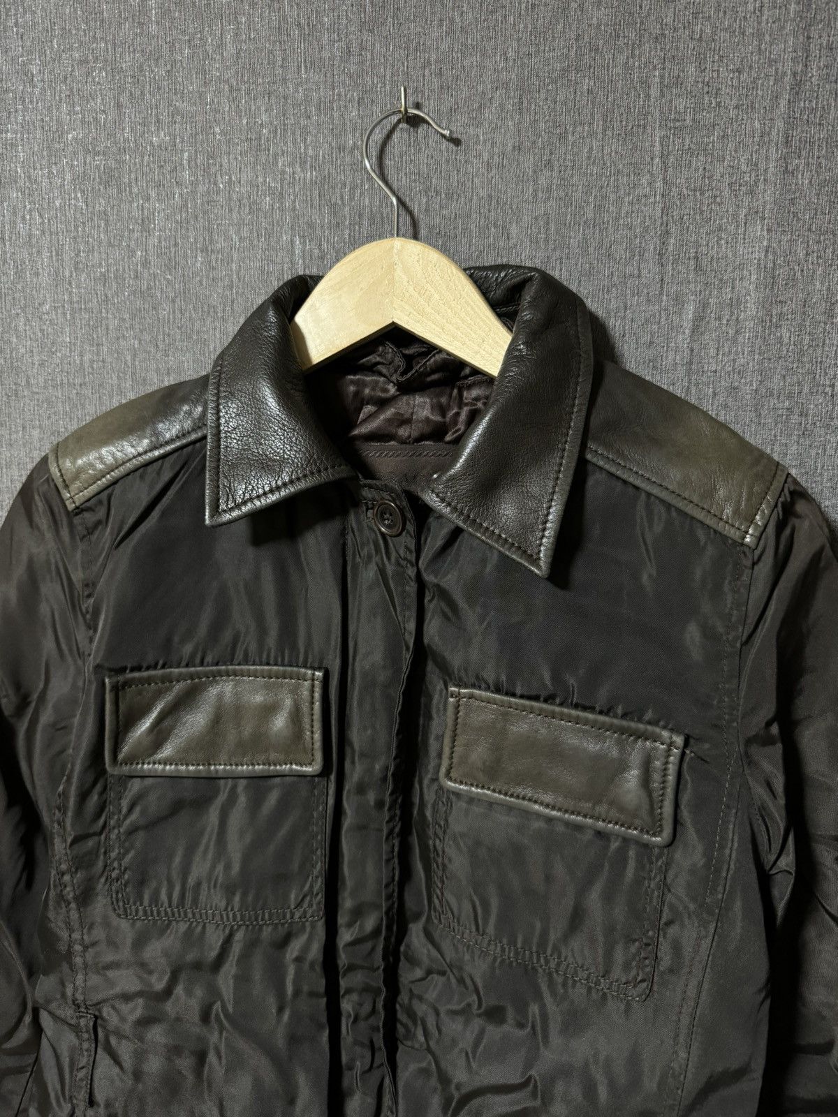 Prada × Vintage Prada Milano Vintage Leather Brown Coat Jacket Size S / US 4 / IT 40 - 3 Thumbnail