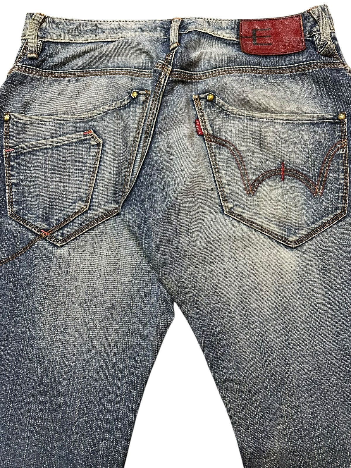 Edwin Vintage Edwin E-Function Mud Wash Faded Twisted Leg Jeans Size US 33 - 6 Thumbnail
